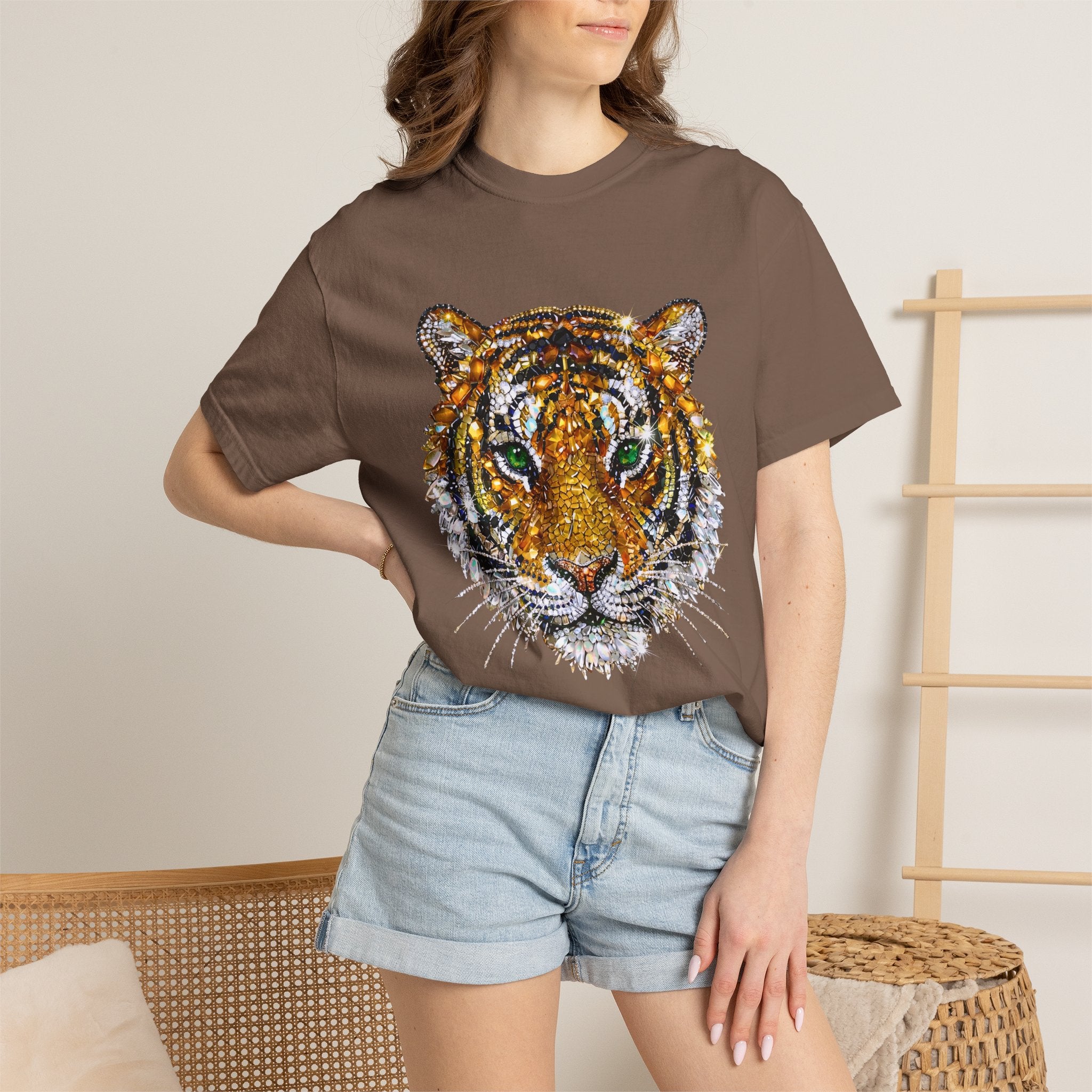 Jeweled Tiger Tee - Comfort Colors
