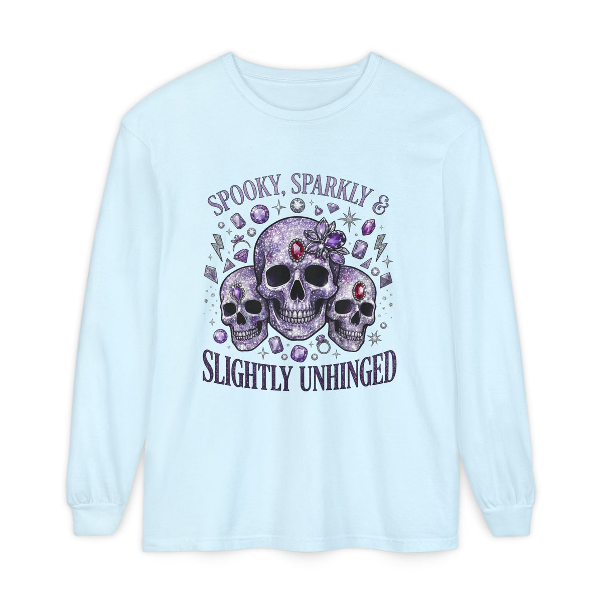 Spooky and Sparkly Long Sleeve Tee - Comfort Colors