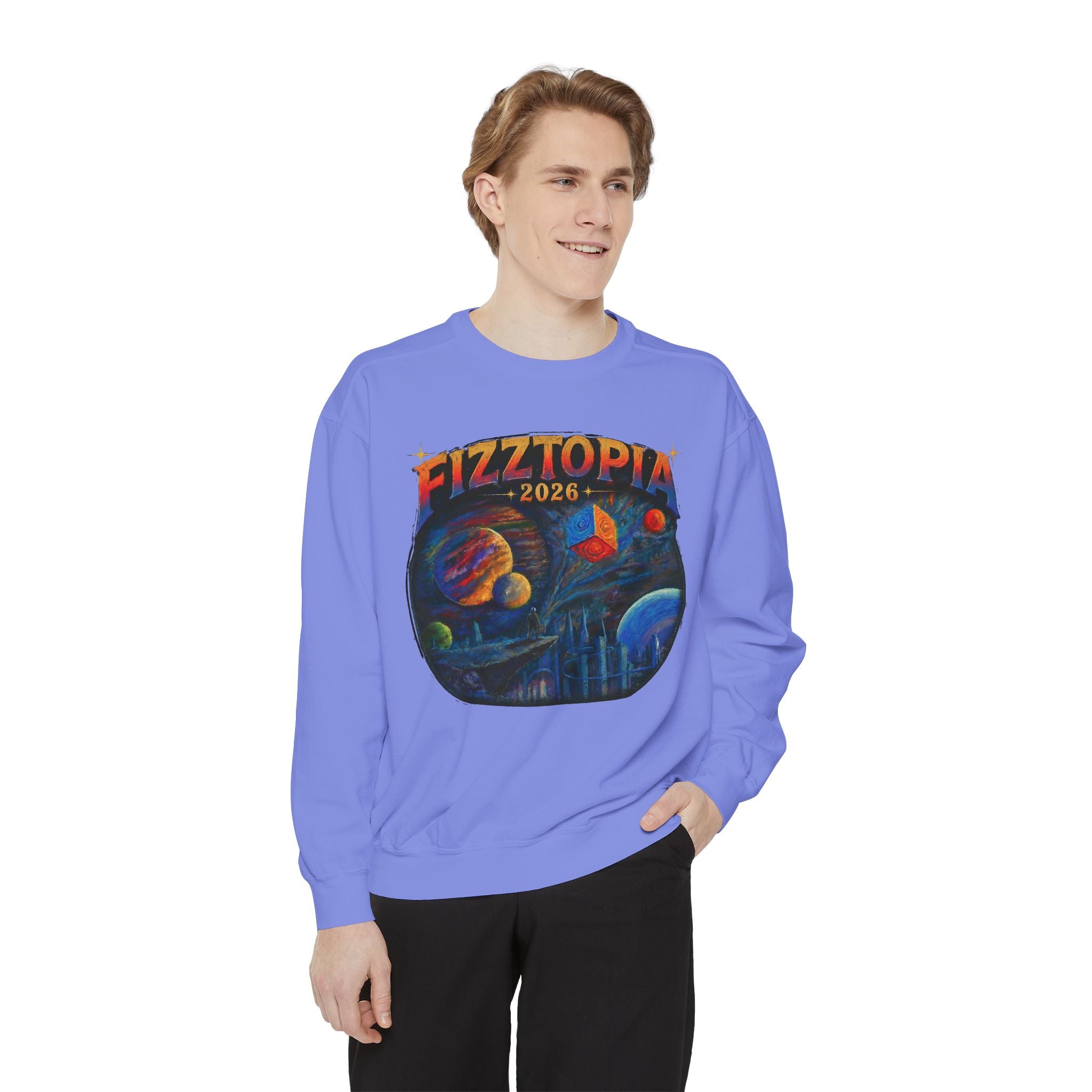 Daddy Ring Bomb's Fizztopia Galaxy Sweatshirt - Comfort Colors