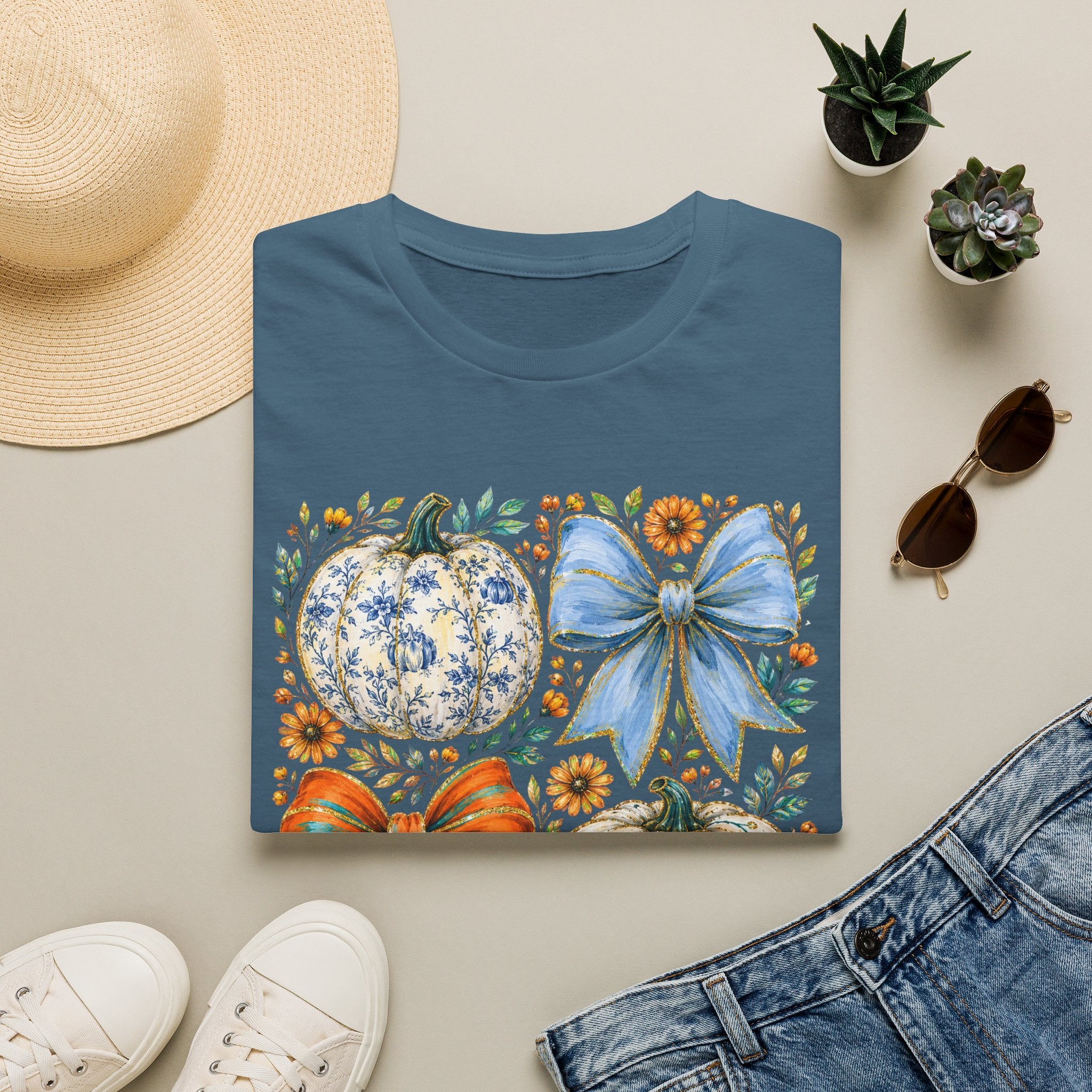Pumpkin Bows Tee - Gildan