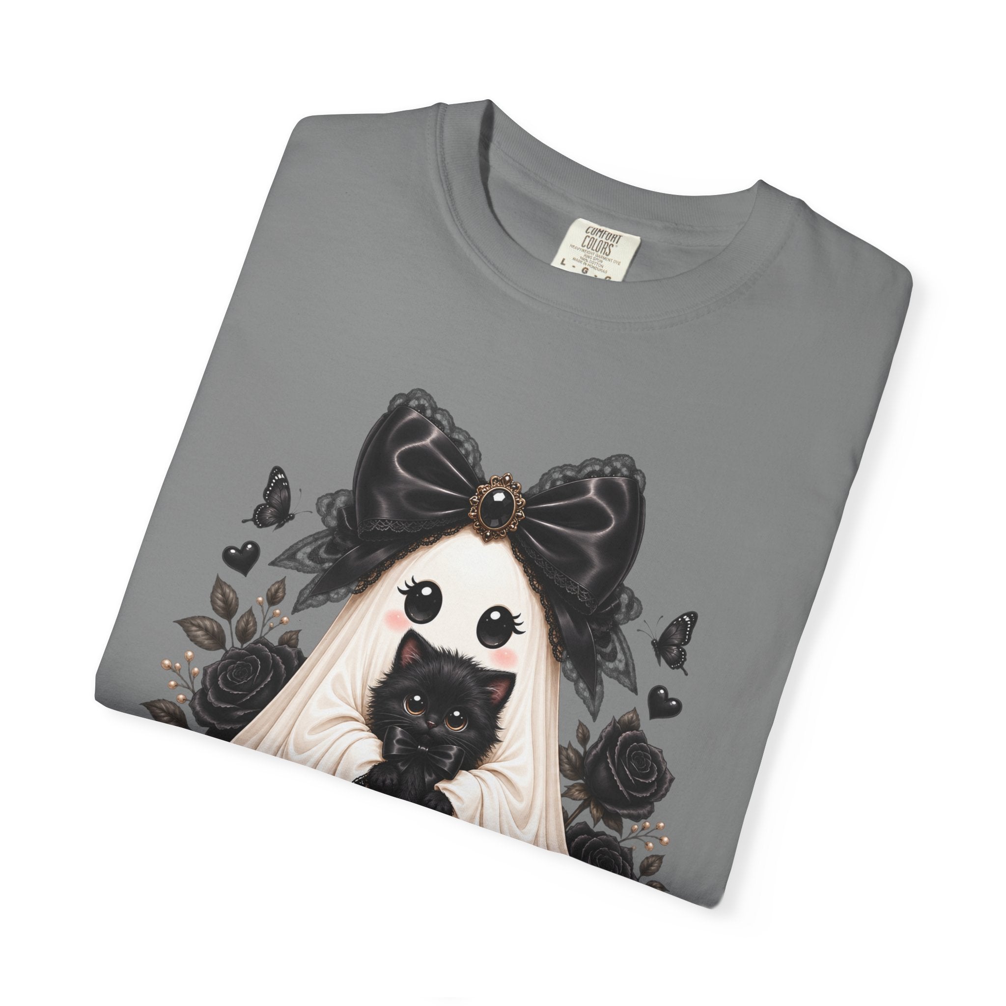 Lace Kitten Ghost Tee - Comfort Colors
