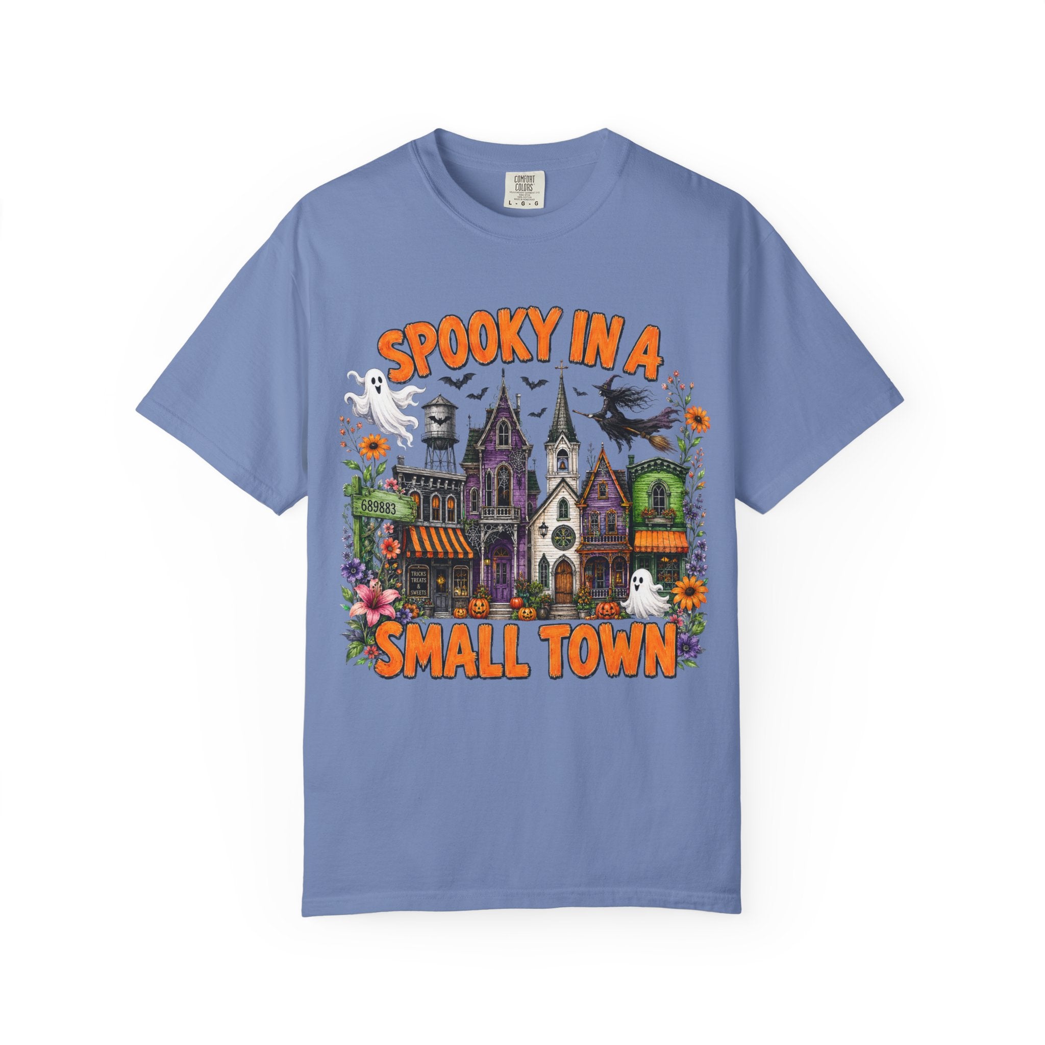Spooky In A Small Town Tee - Comfort Colors