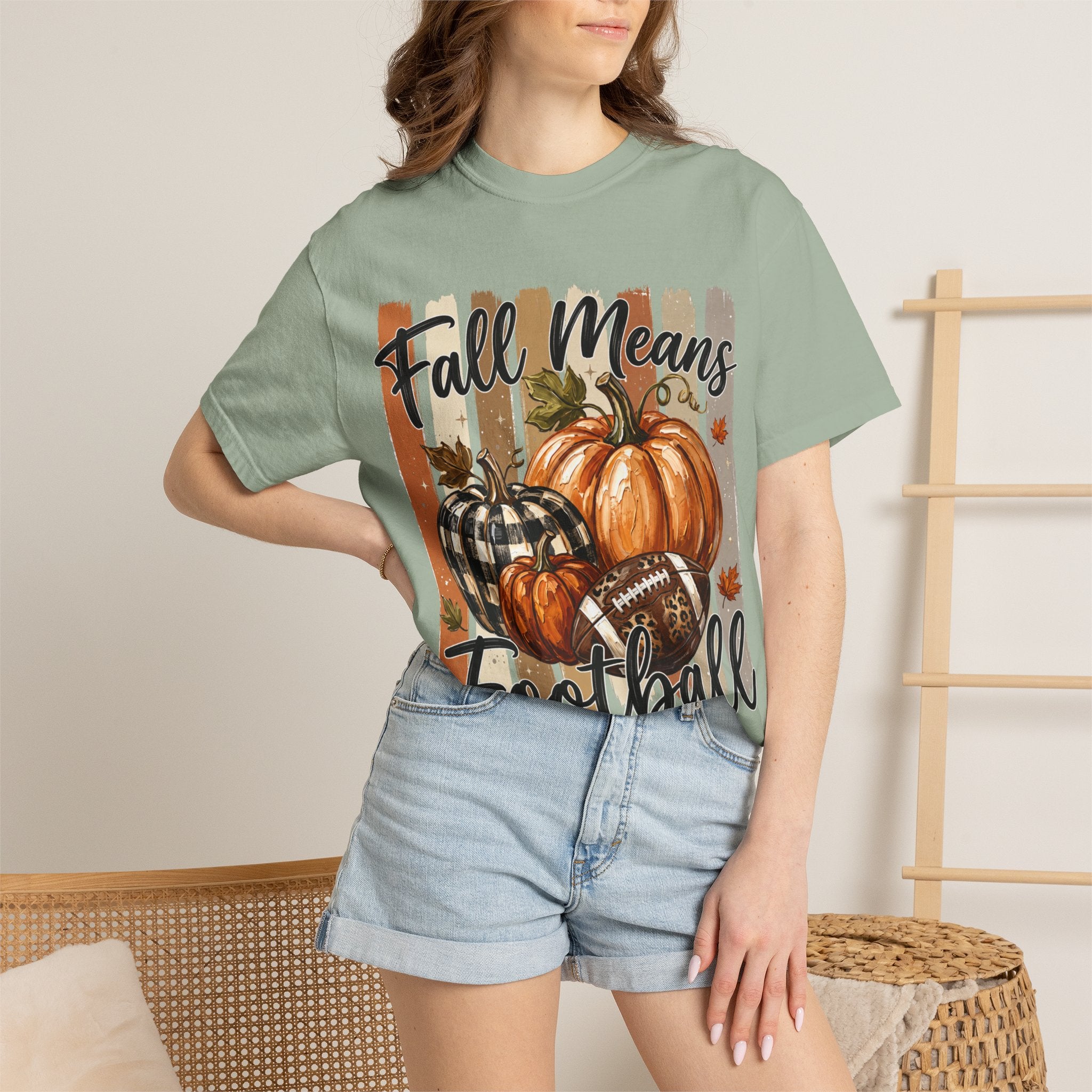 Fall Means Football Tee - Comfort Colors