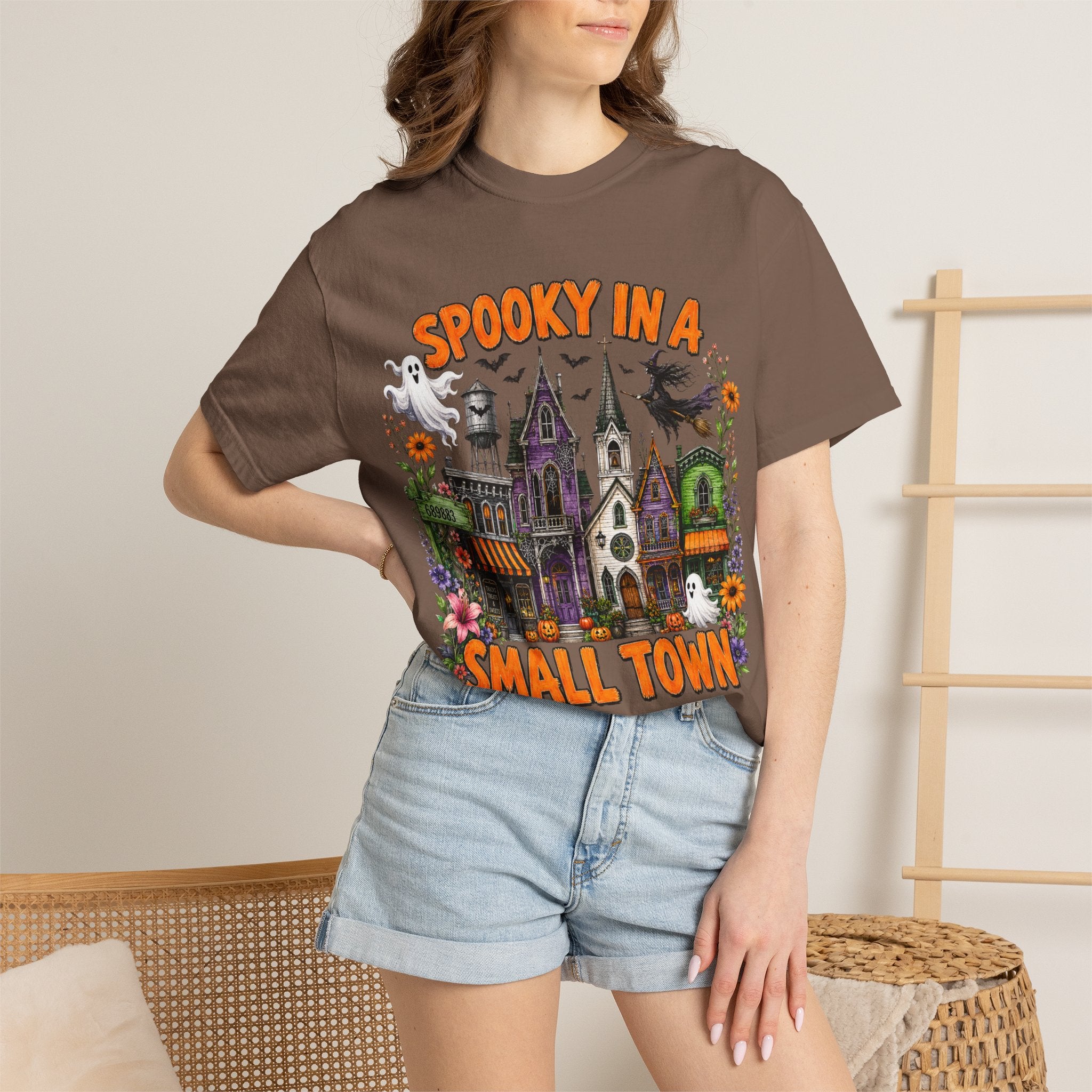 Spooky In A Small Town Tee - Comfort Colors