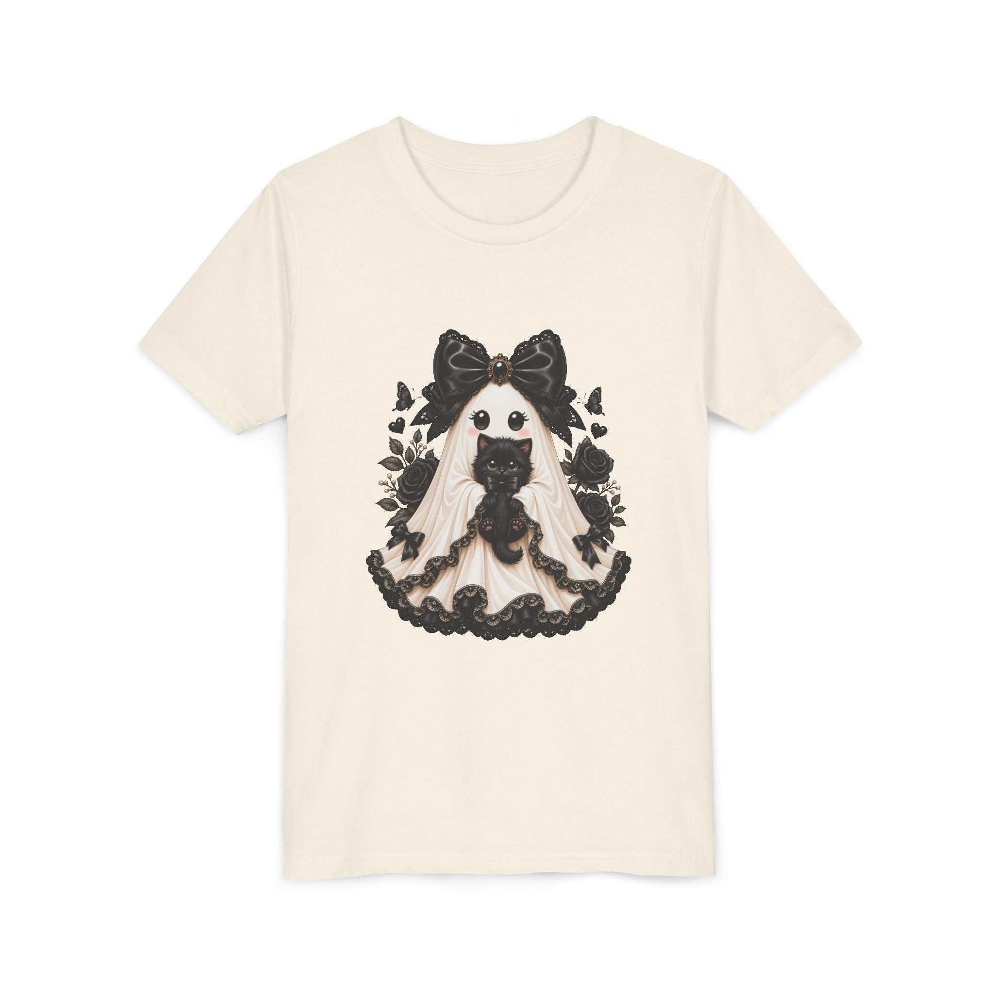 Lace Kitten Ghost Tee - Youth Tee