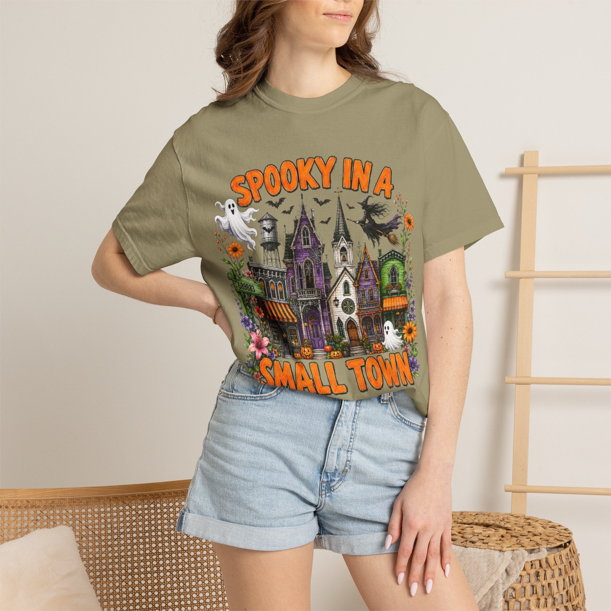 Spooky In A Small Town Tee - Comfort Colors