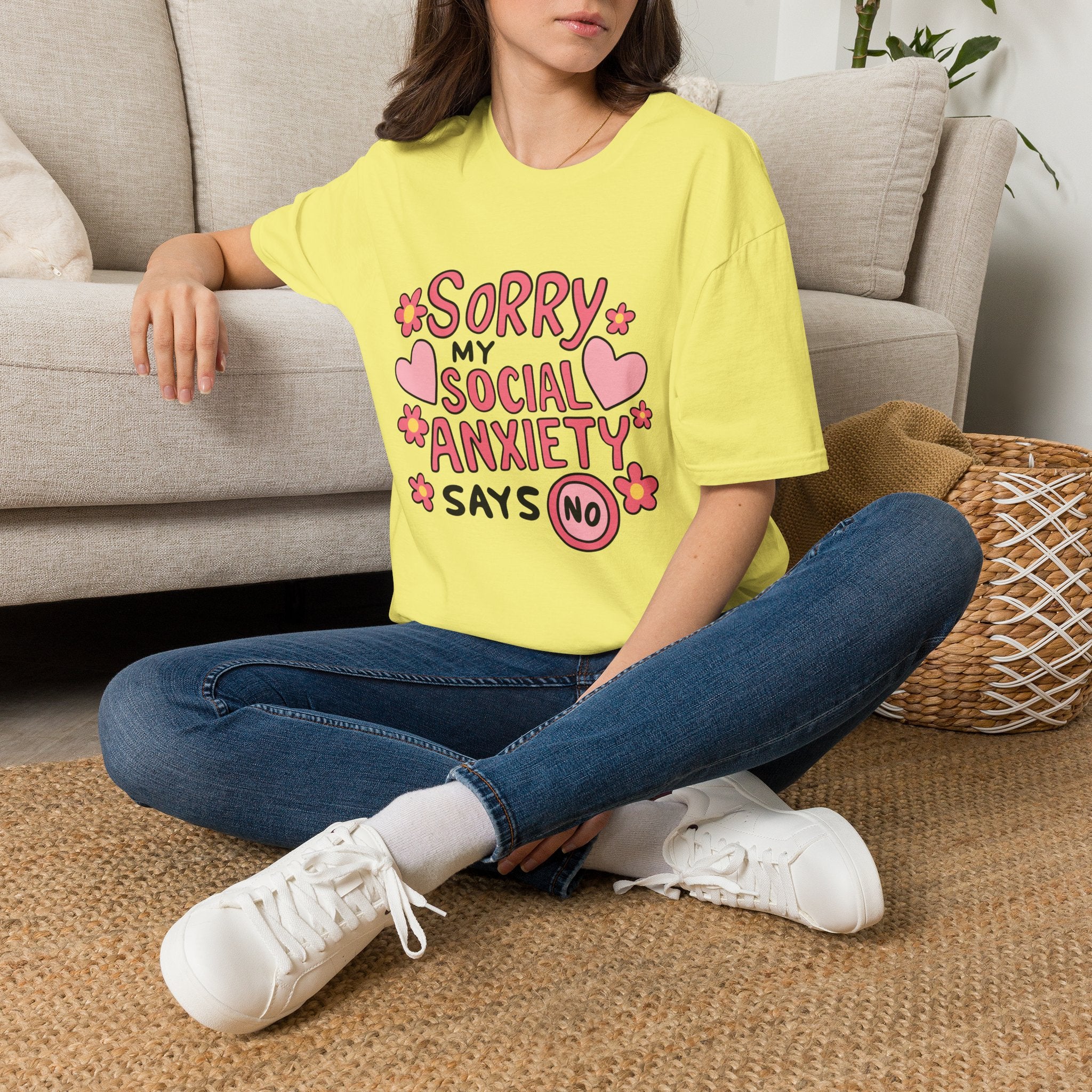 My Social Anxiety Says No Tee- Gildan