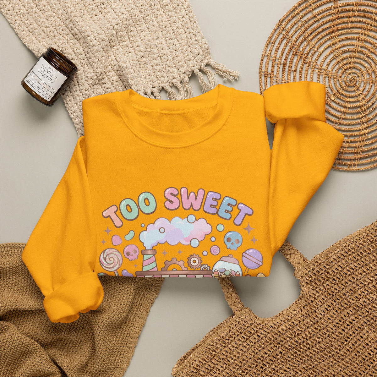 Too Sweet To Be Spooky Sweatshirt - Gildan