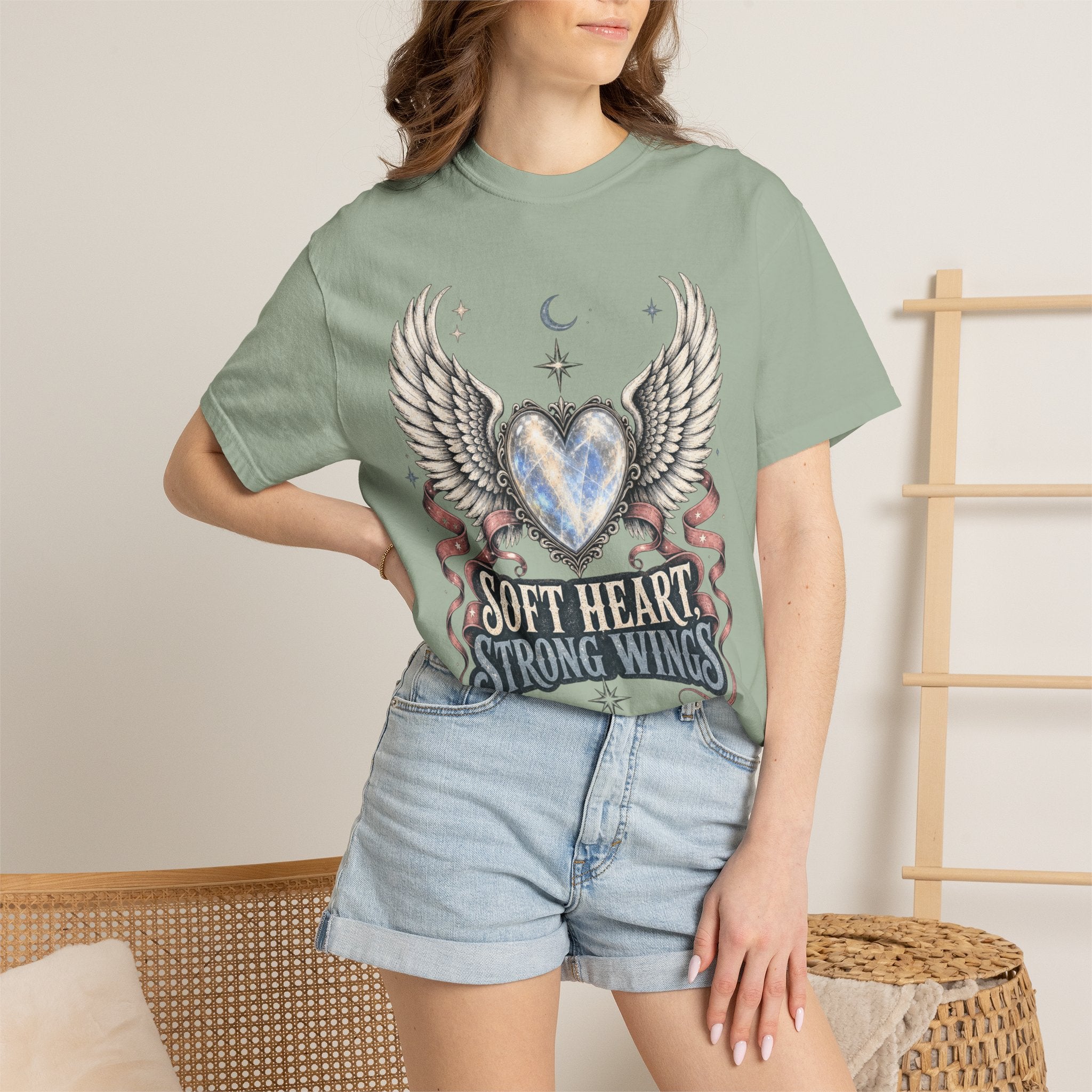 Soft Heart Strong Wings Tee - Comfort Colors