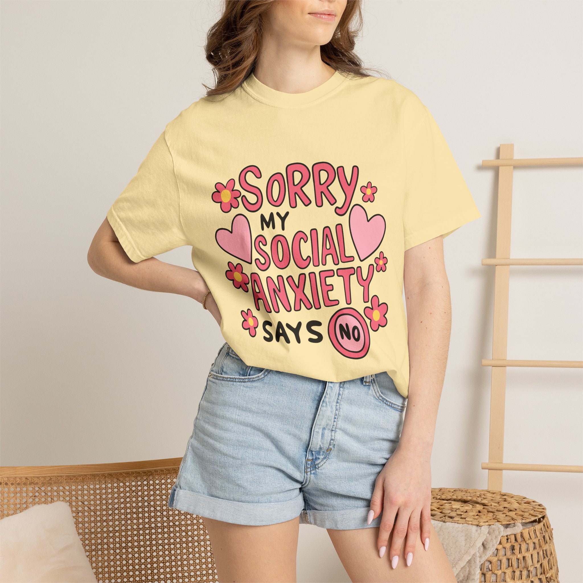 My Social Anxiety Says No Tee - Comfort Colors