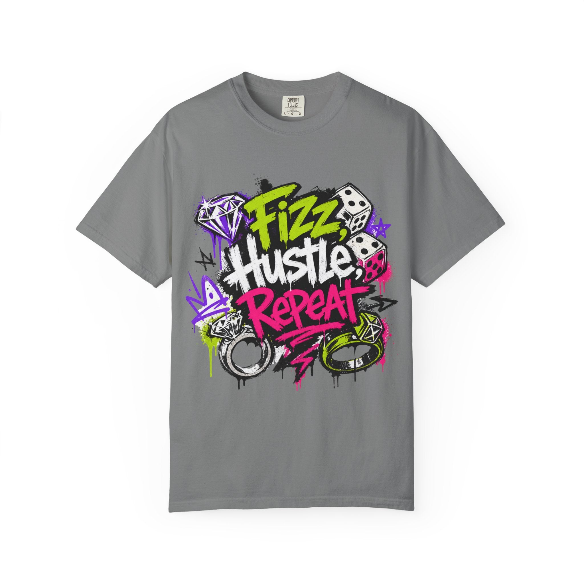 Fizz Hustle Repeat Tee - Comfort Colors