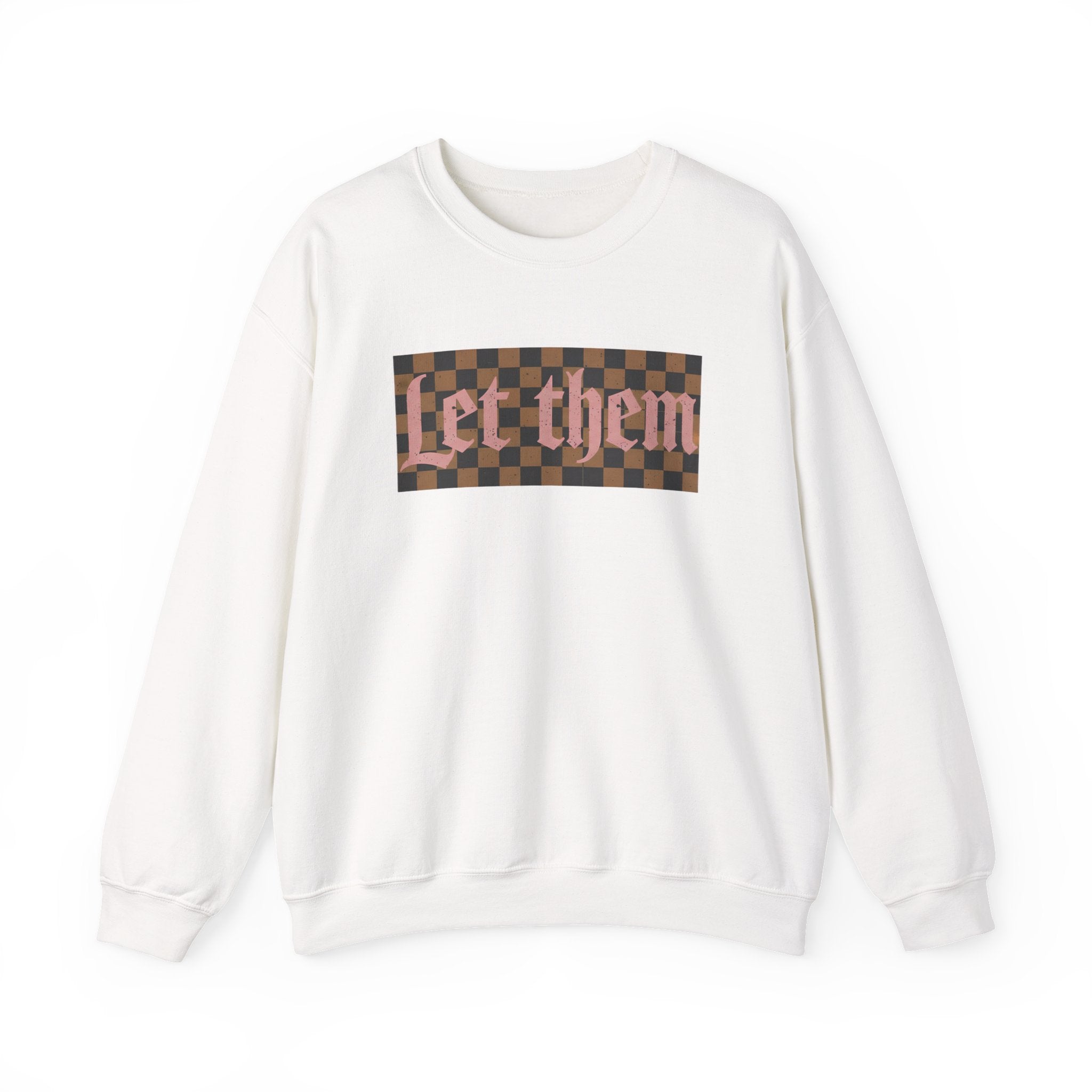 Let Them Checkerboard Crewneck Sweatshirt