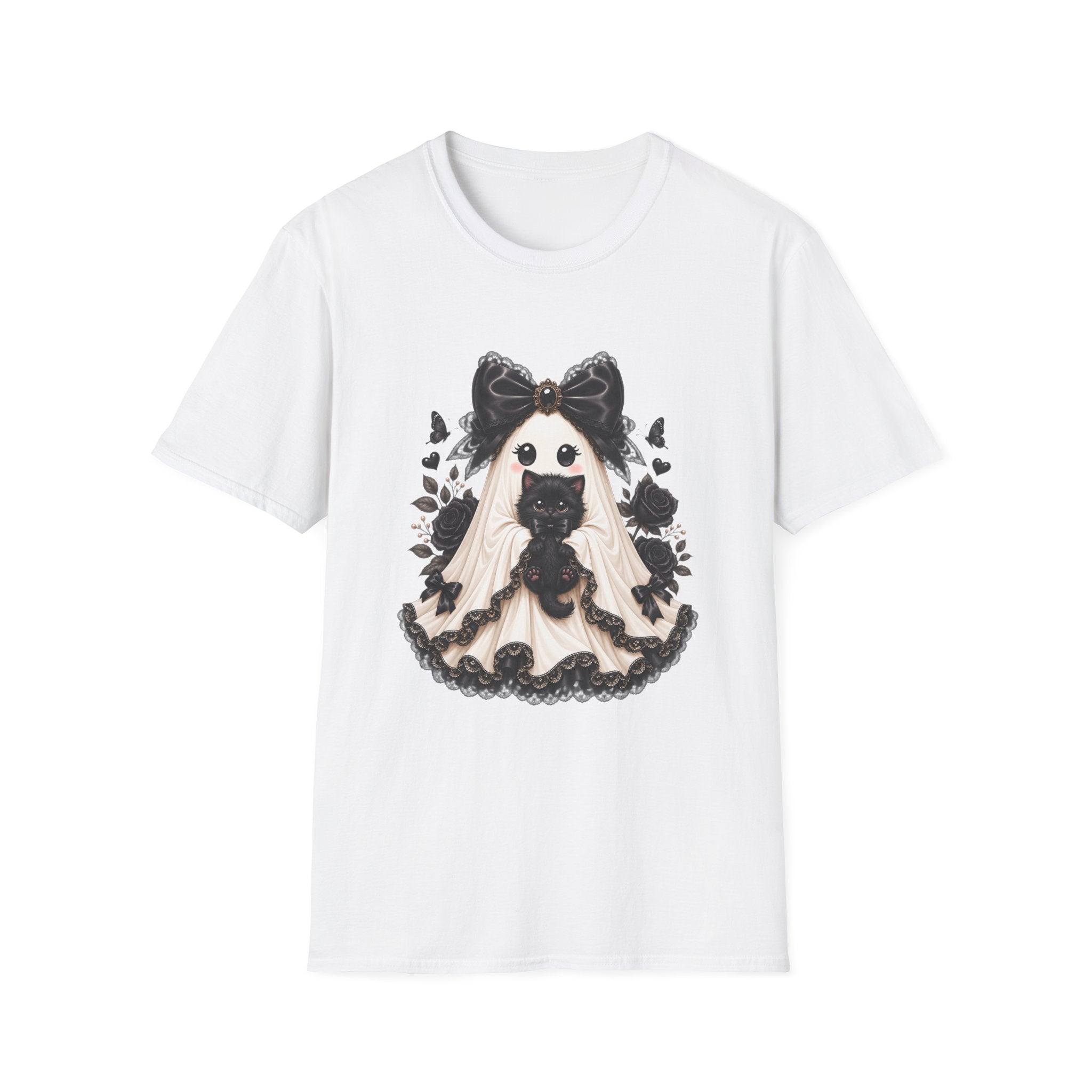 Lace Kitten Ghost Tee - Gildan