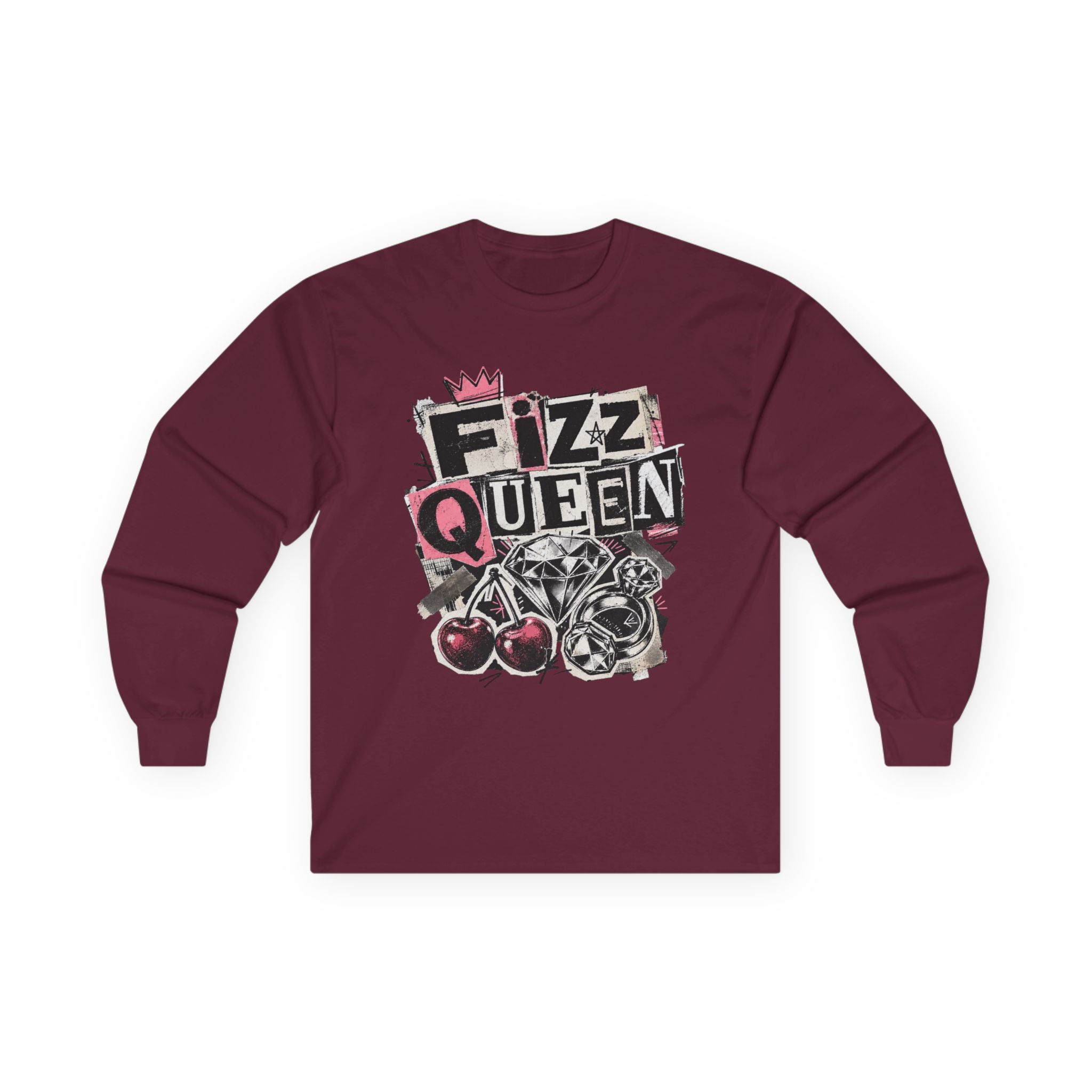 Fizz Queen Long Sleeve Tee - Gildan