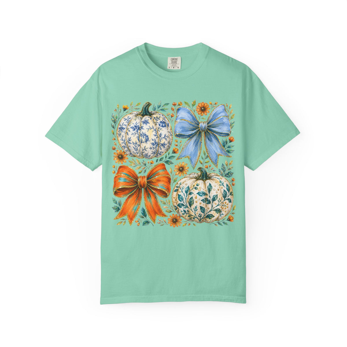 Pumpkin Bows Tee - Comfort Colors