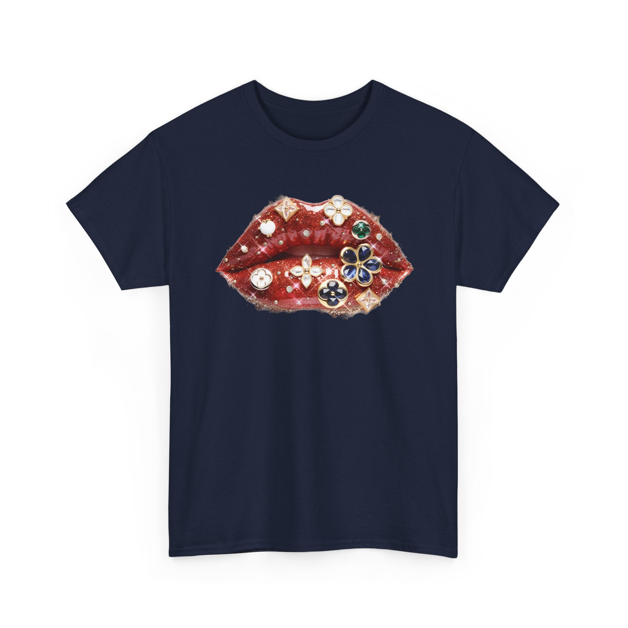 Jeweled Lip Graphic Tee - Gildan Tee