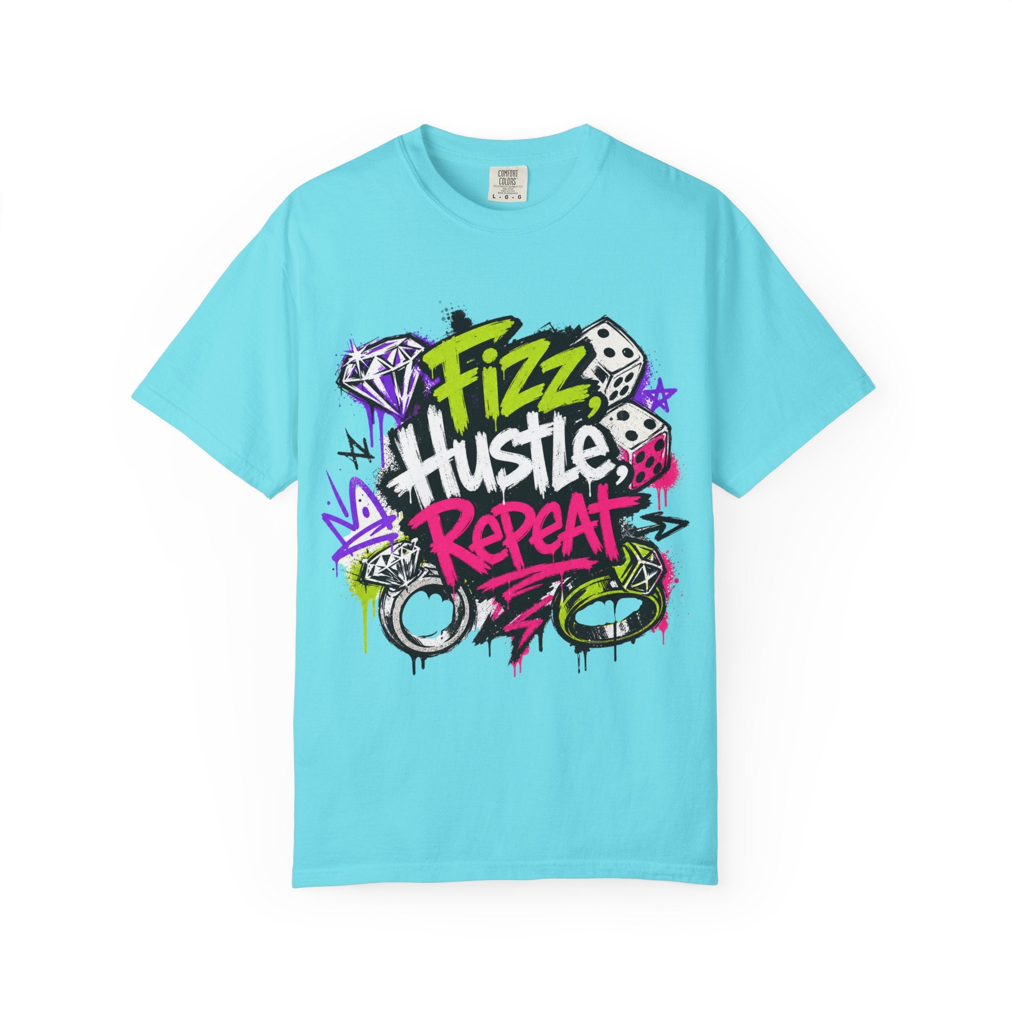 Fizz Hustle Repeat Tee - Comfort Colors