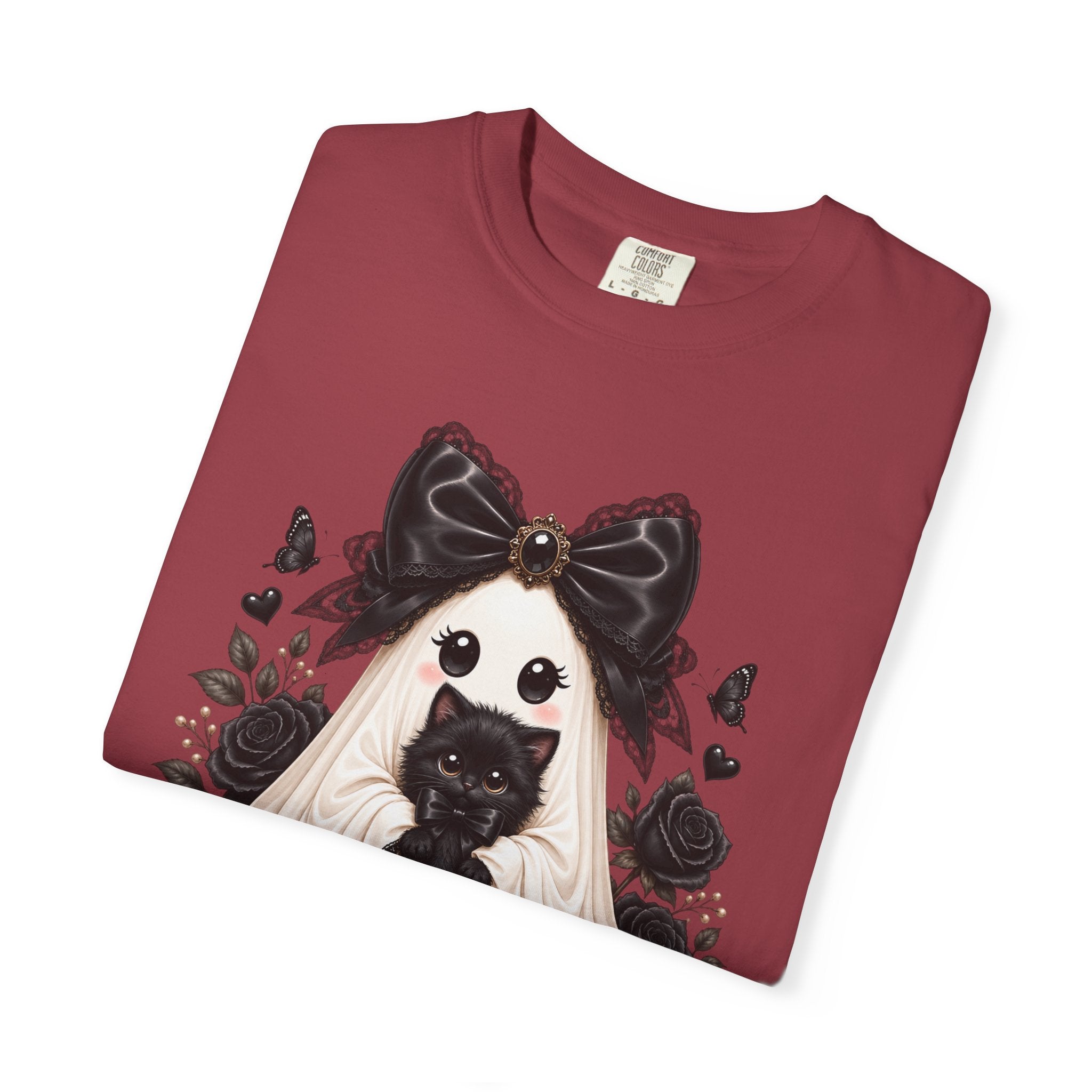 Lace Kitten Ghost Tee - Comfort Colors