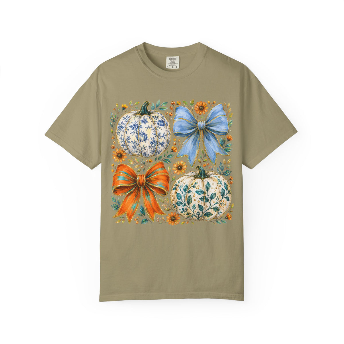 Pumpkin Bows Tee - Comfort Colors