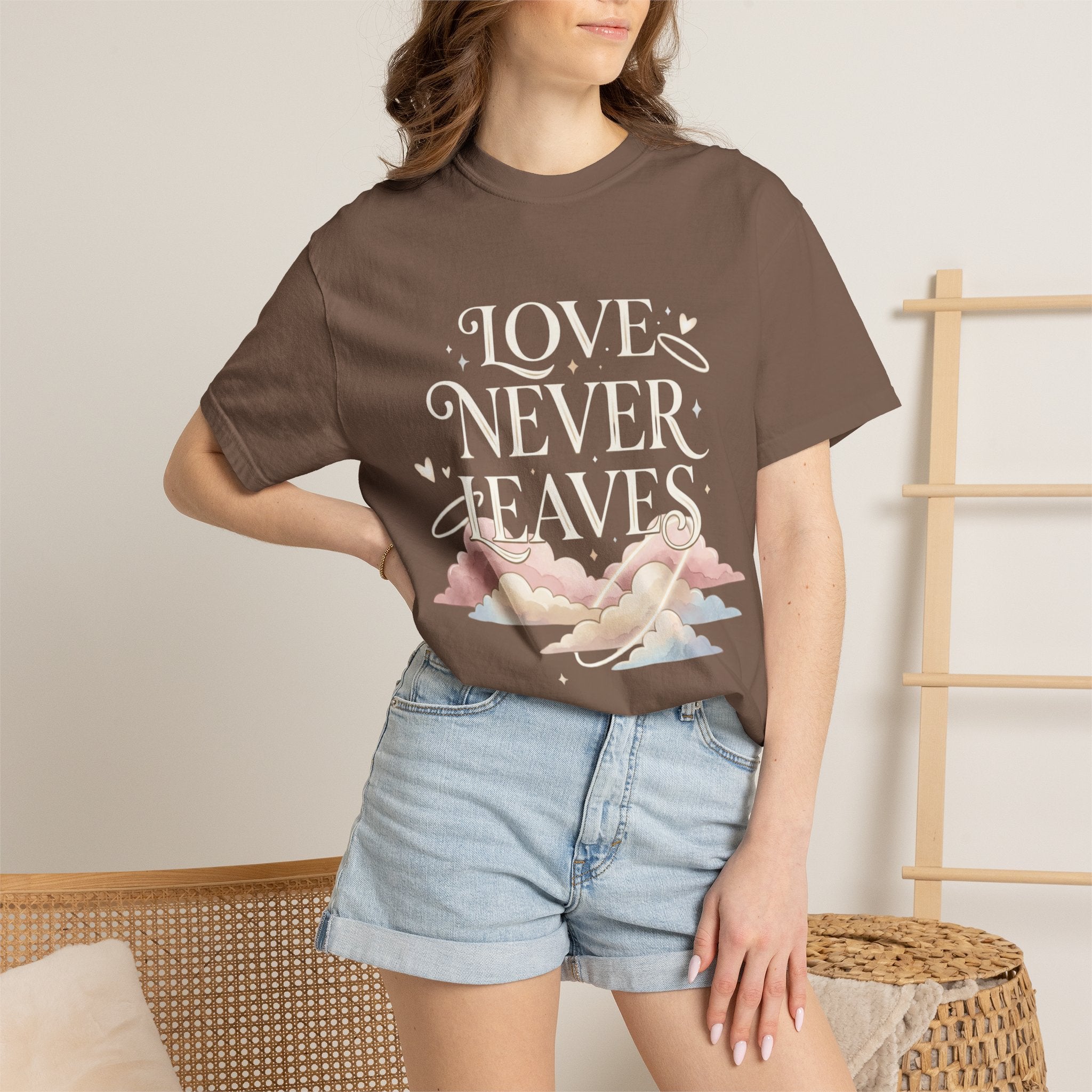 Love Never Leaves Tee - Comfort Colors