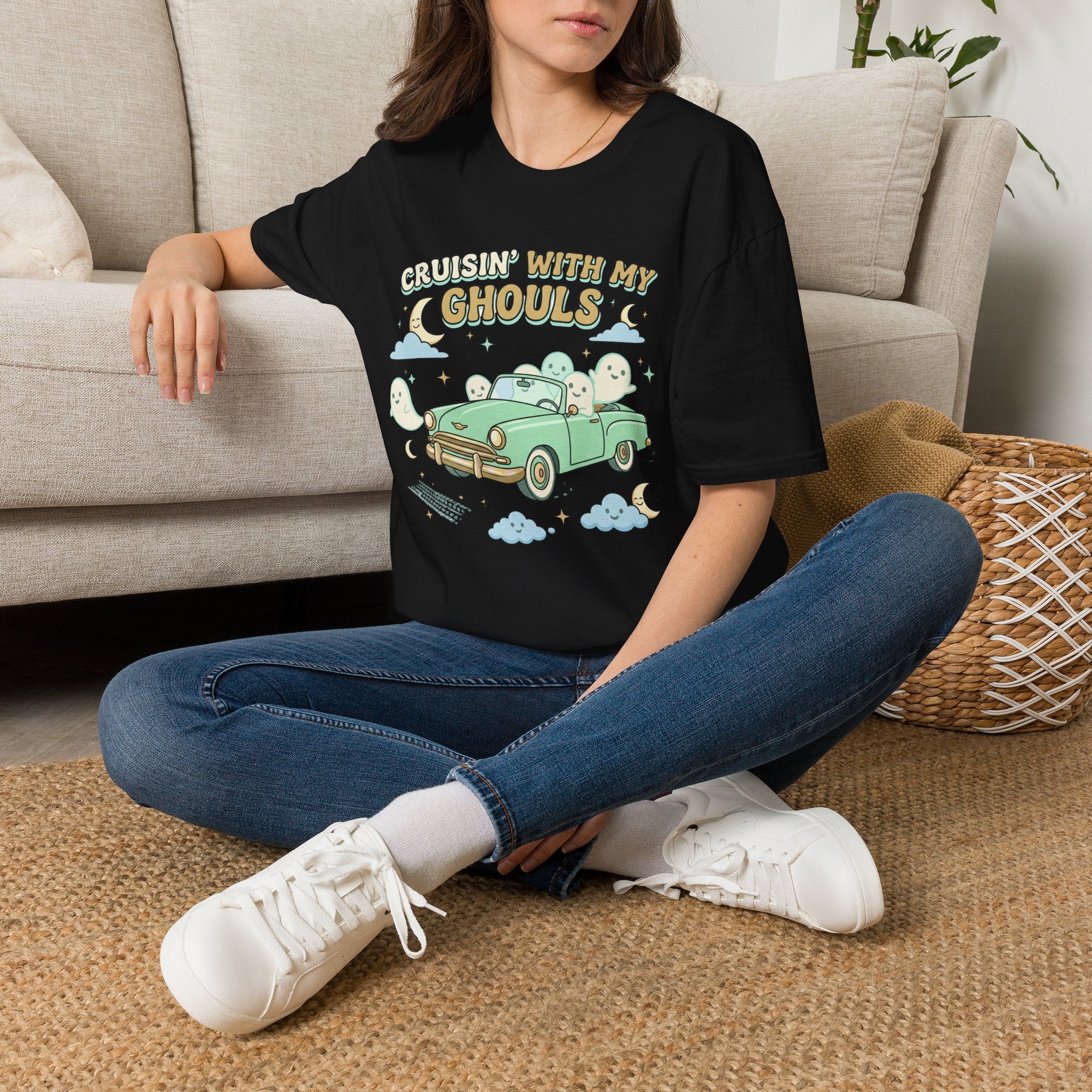 Cruisin' With My Ghouls Tee - Gildan