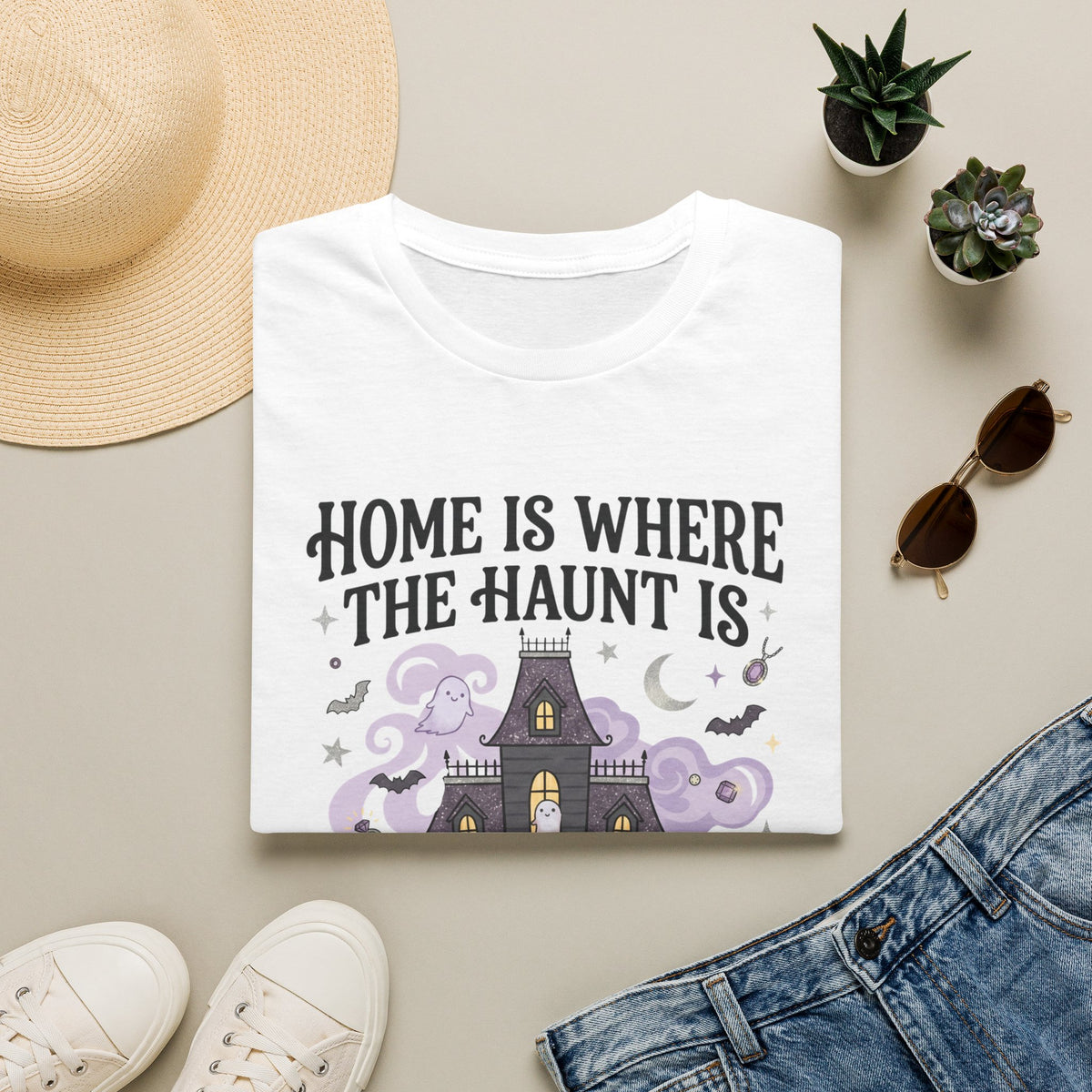 Home Is Where The Haunt Is Tee - Gildan