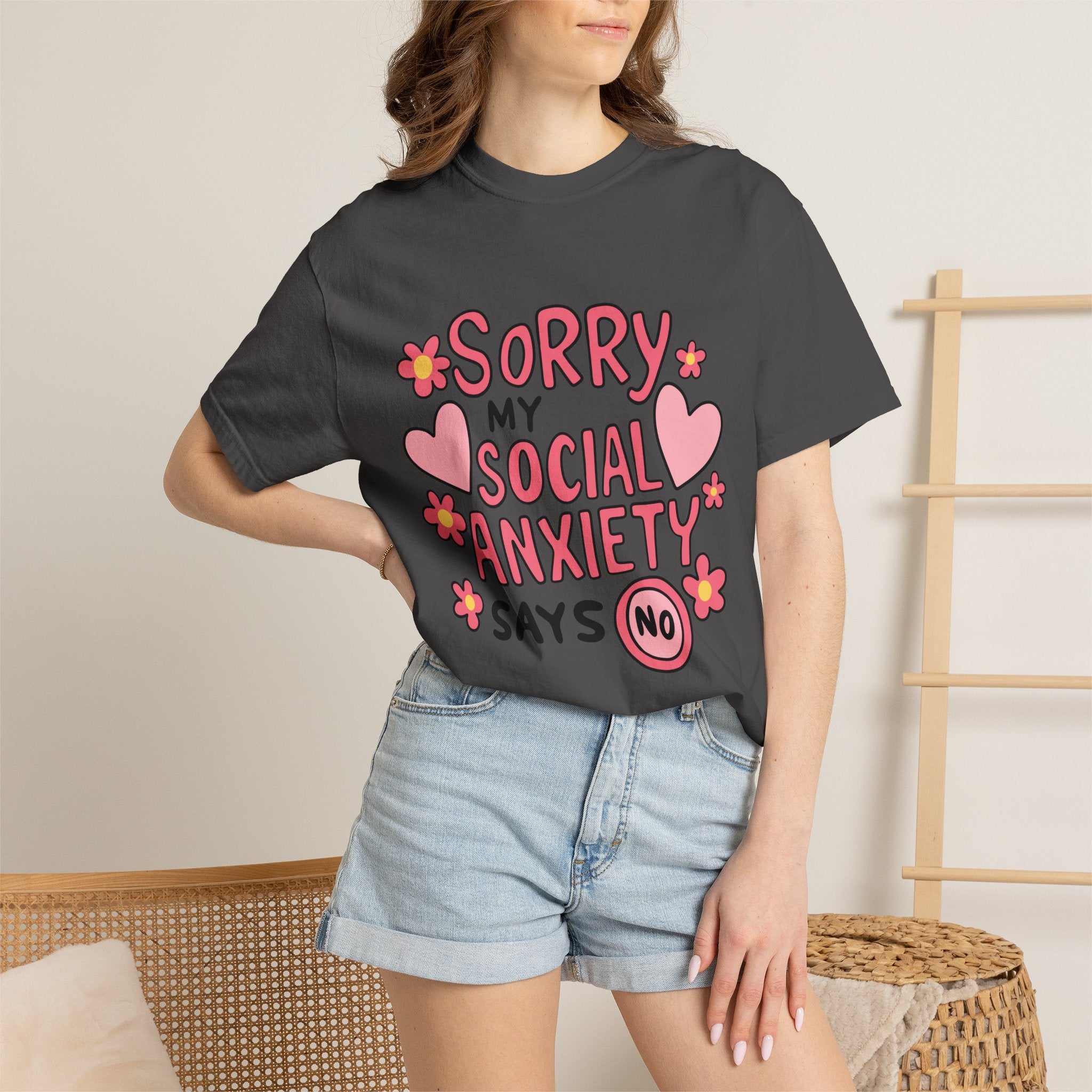 My Social Anxiety Says No Tee - Comfort Colors