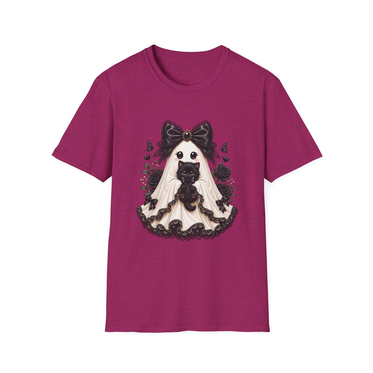 Lace Kitten Ghost Tee - Gildan