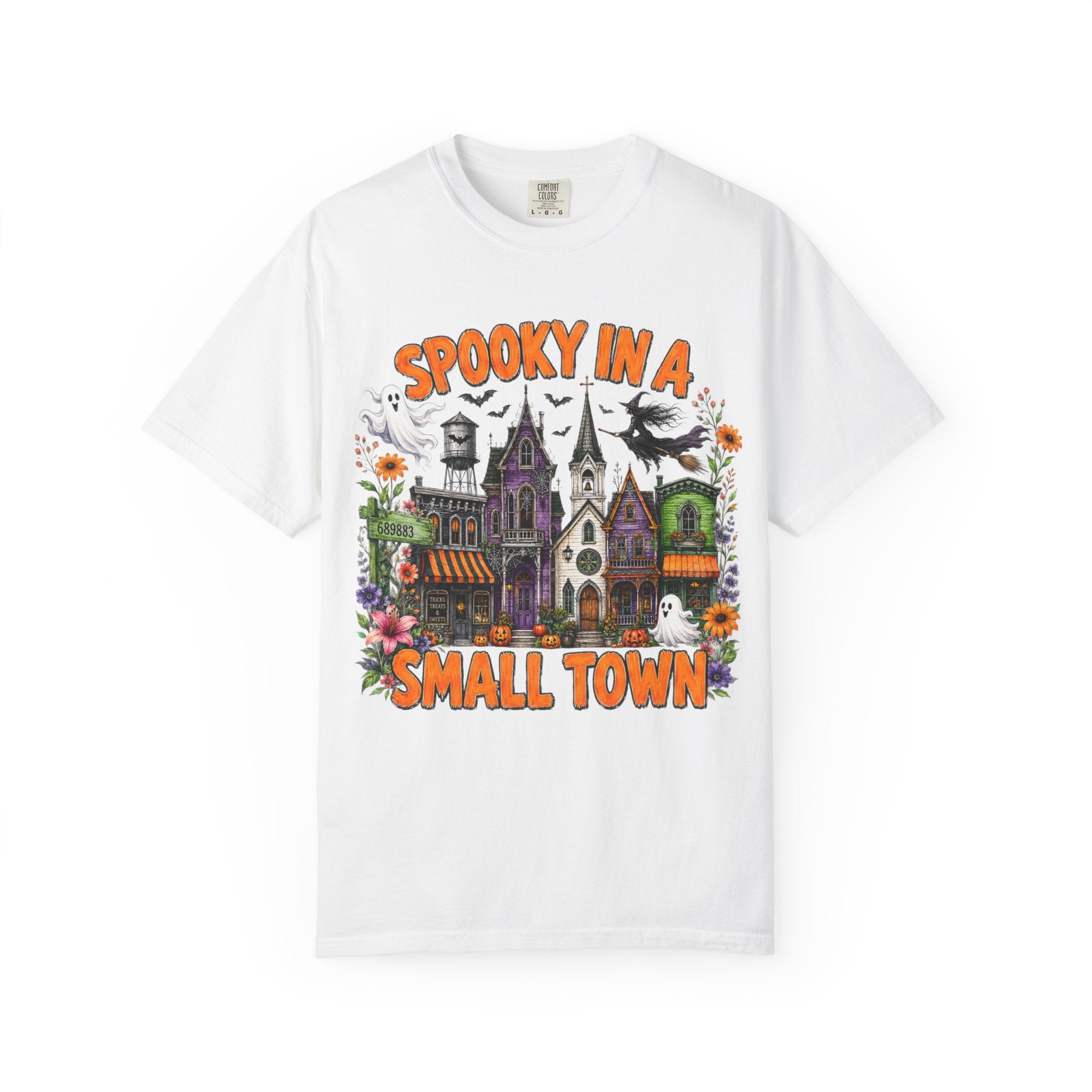 Spooky In A Small Town Tee - Comfort Colors