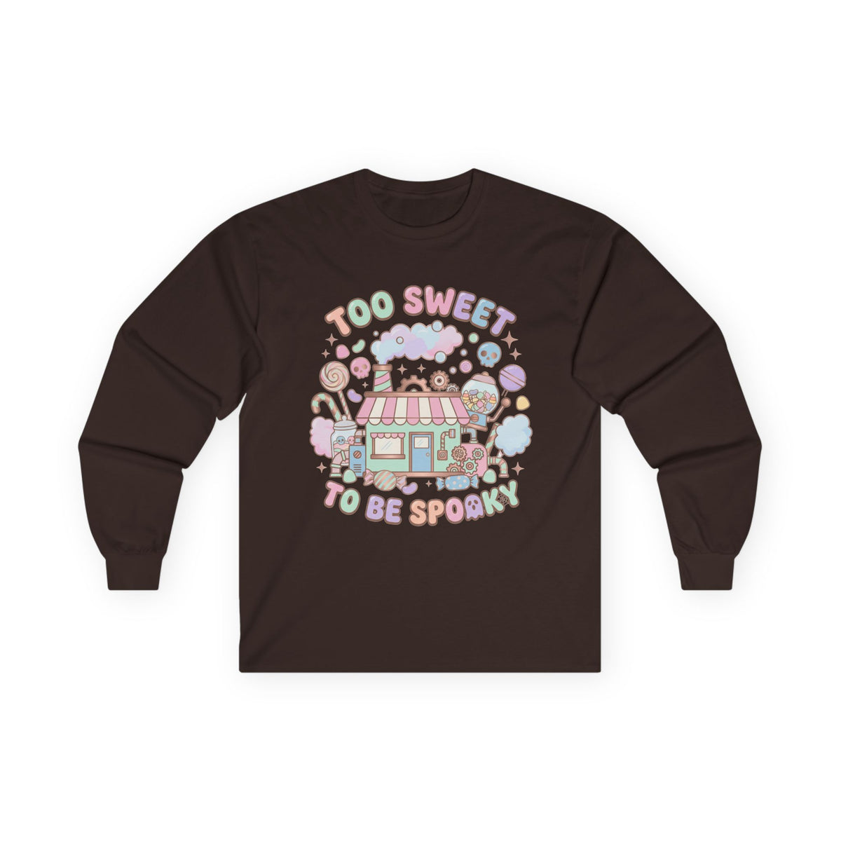 Too Sweet To Be Spooky Long Sleeve Tee - Gildan