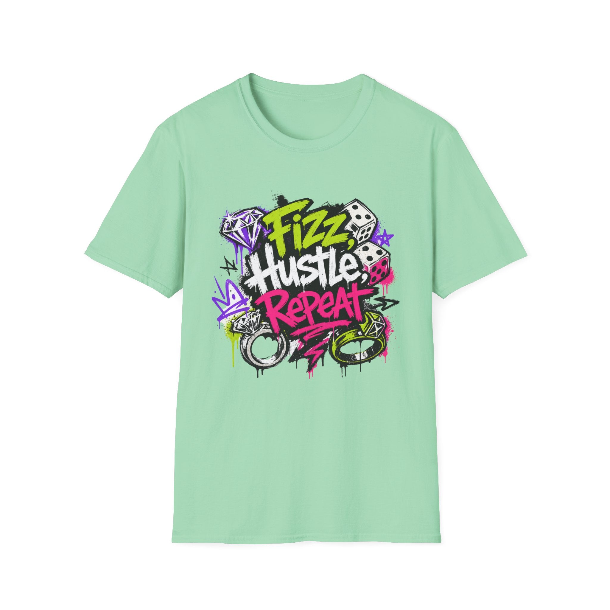 Fizz Hustle Repeat Tee - Gildan