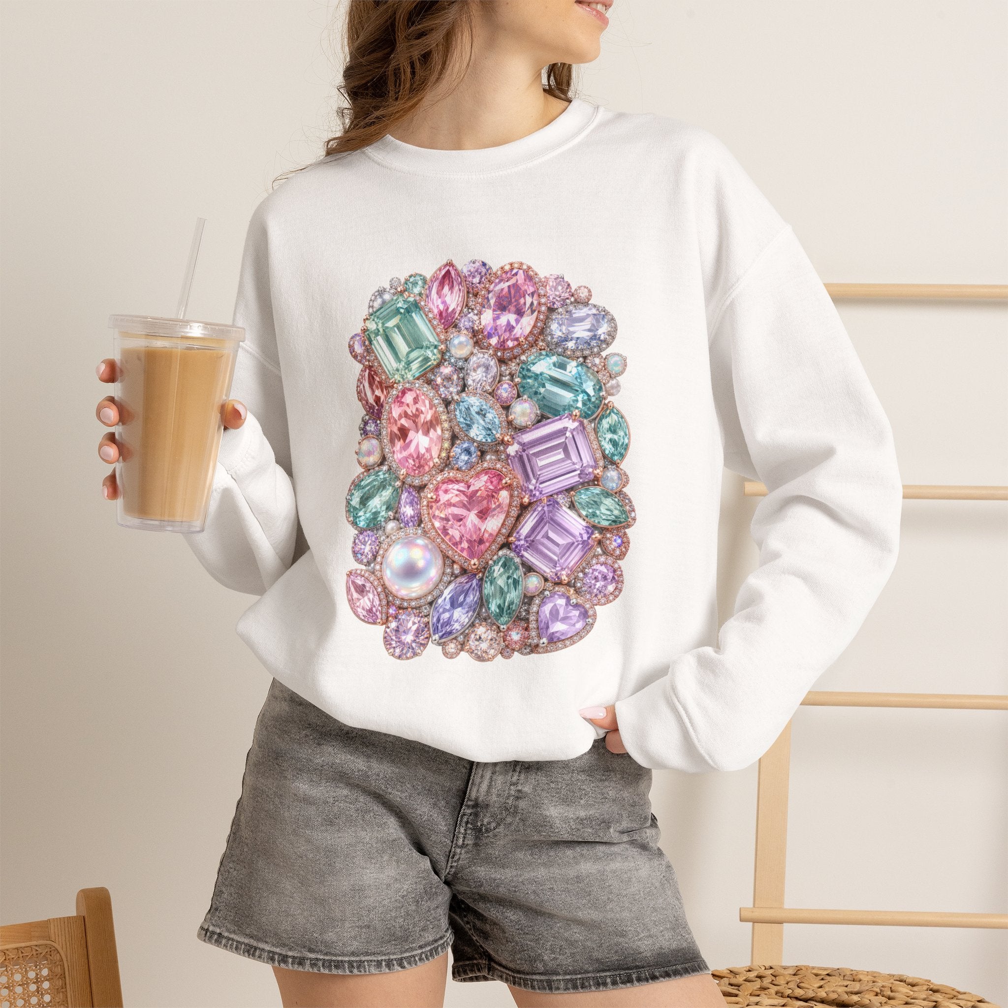 Halo Gemstone Sweatshirt - Gildan