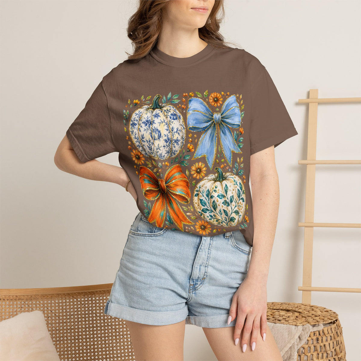 Pumpkin Bows Tee - Comfort Colors