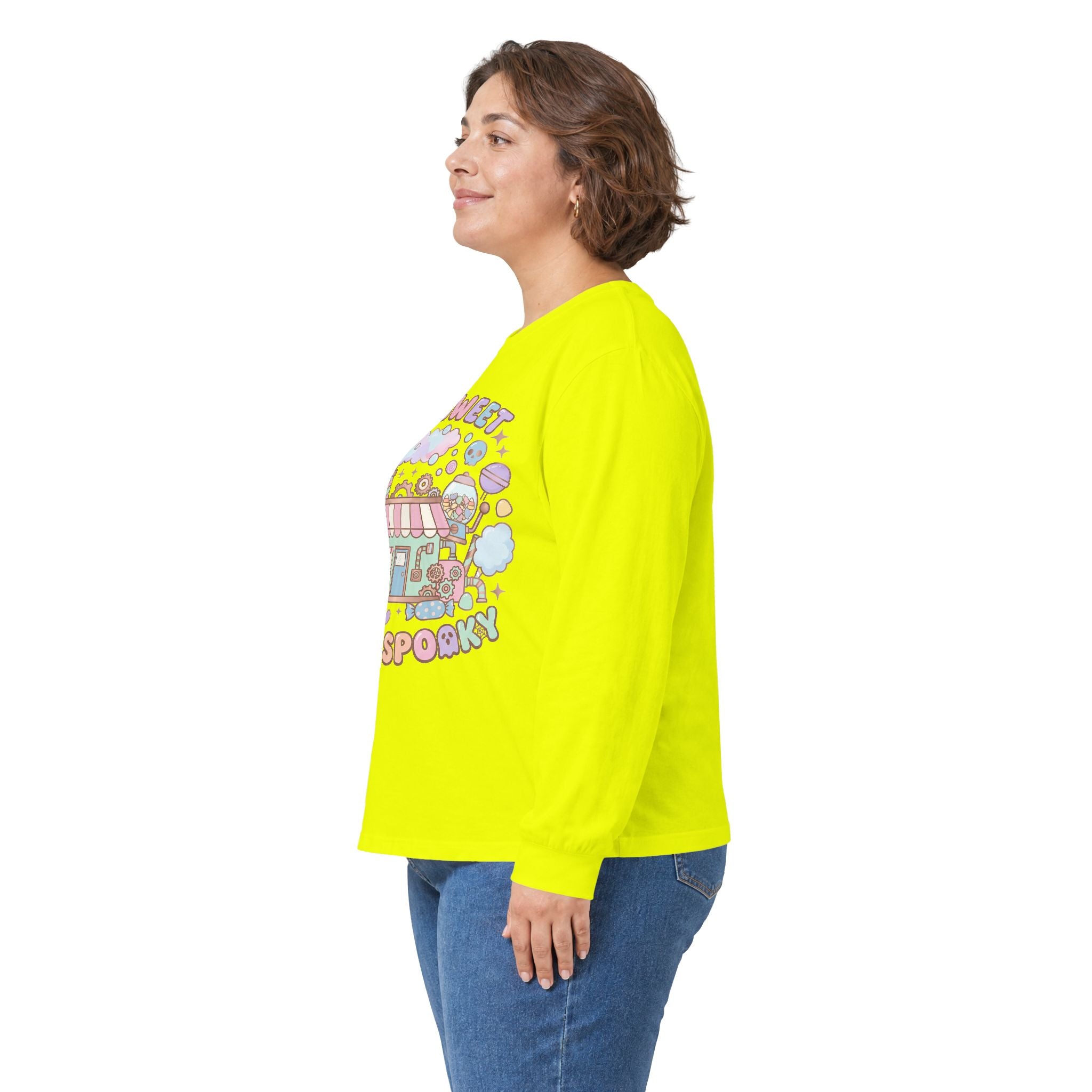 Too Sweet To Be Spooky Long Sleeve Tee - Gildan
