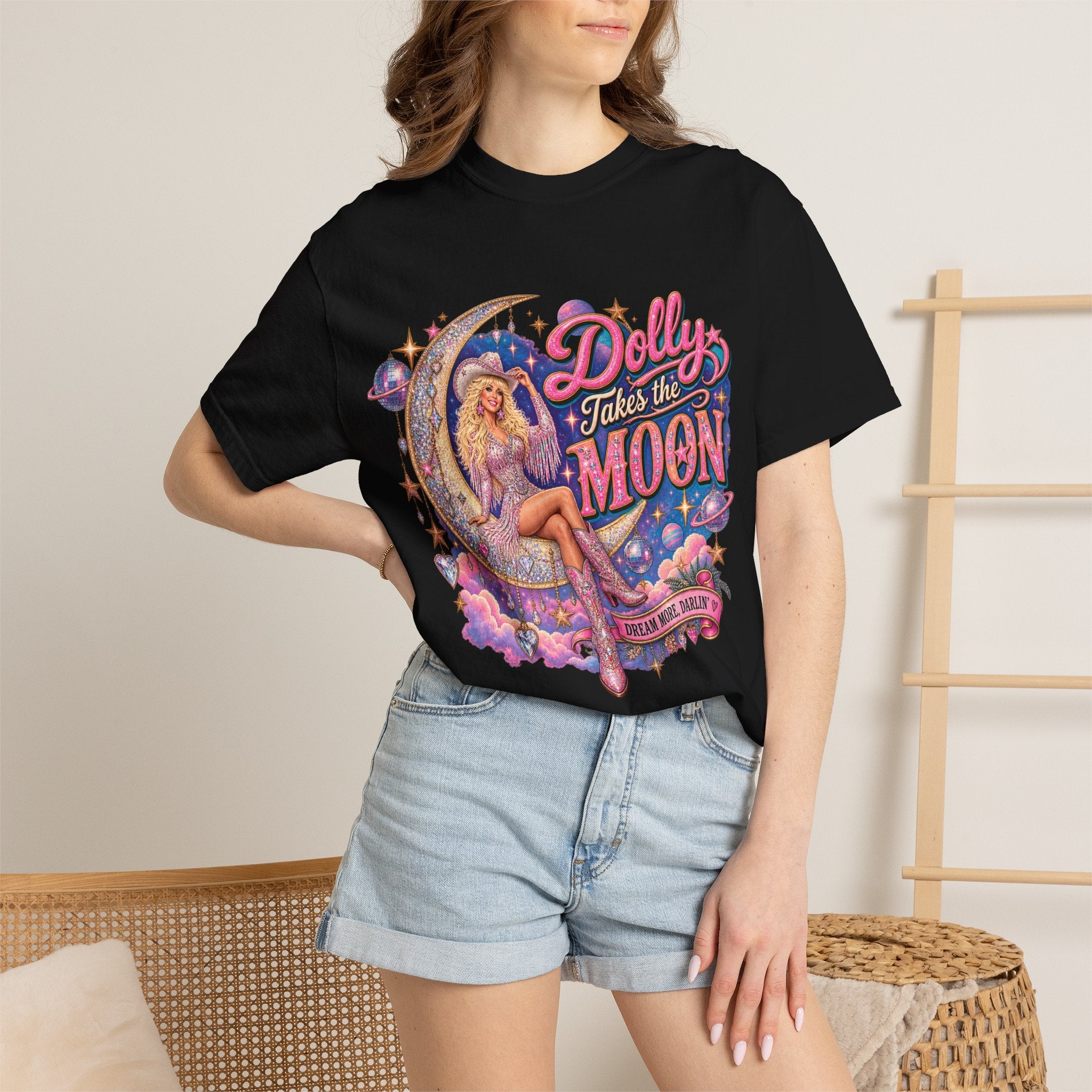 Dolly Takes The Moon Tee