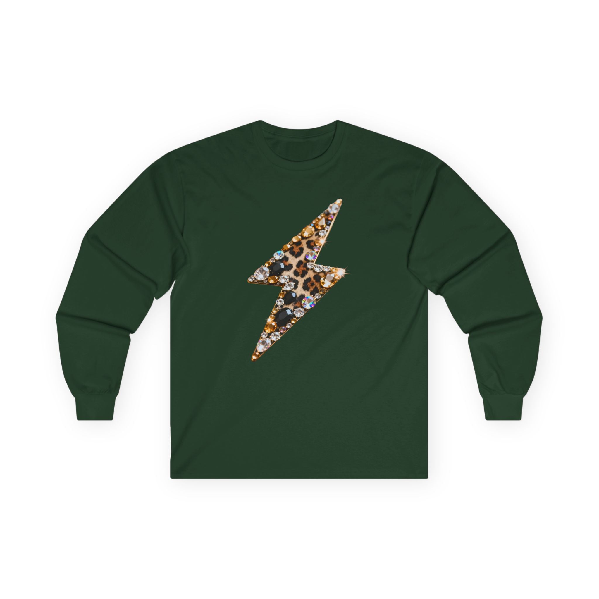Leopard Lightning Bolt Long Sleeve Tee