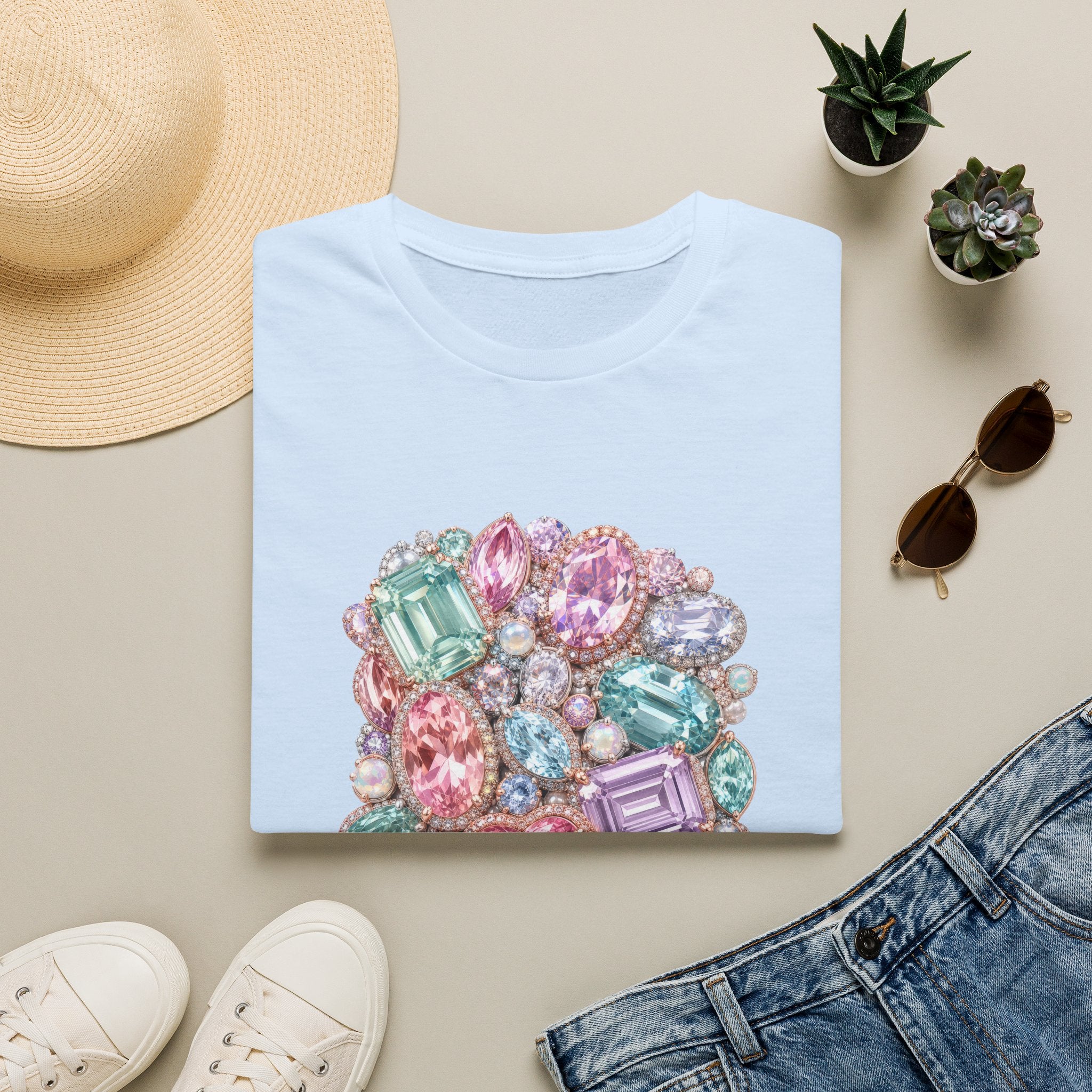 Halo Gemstone Tee - Gildan