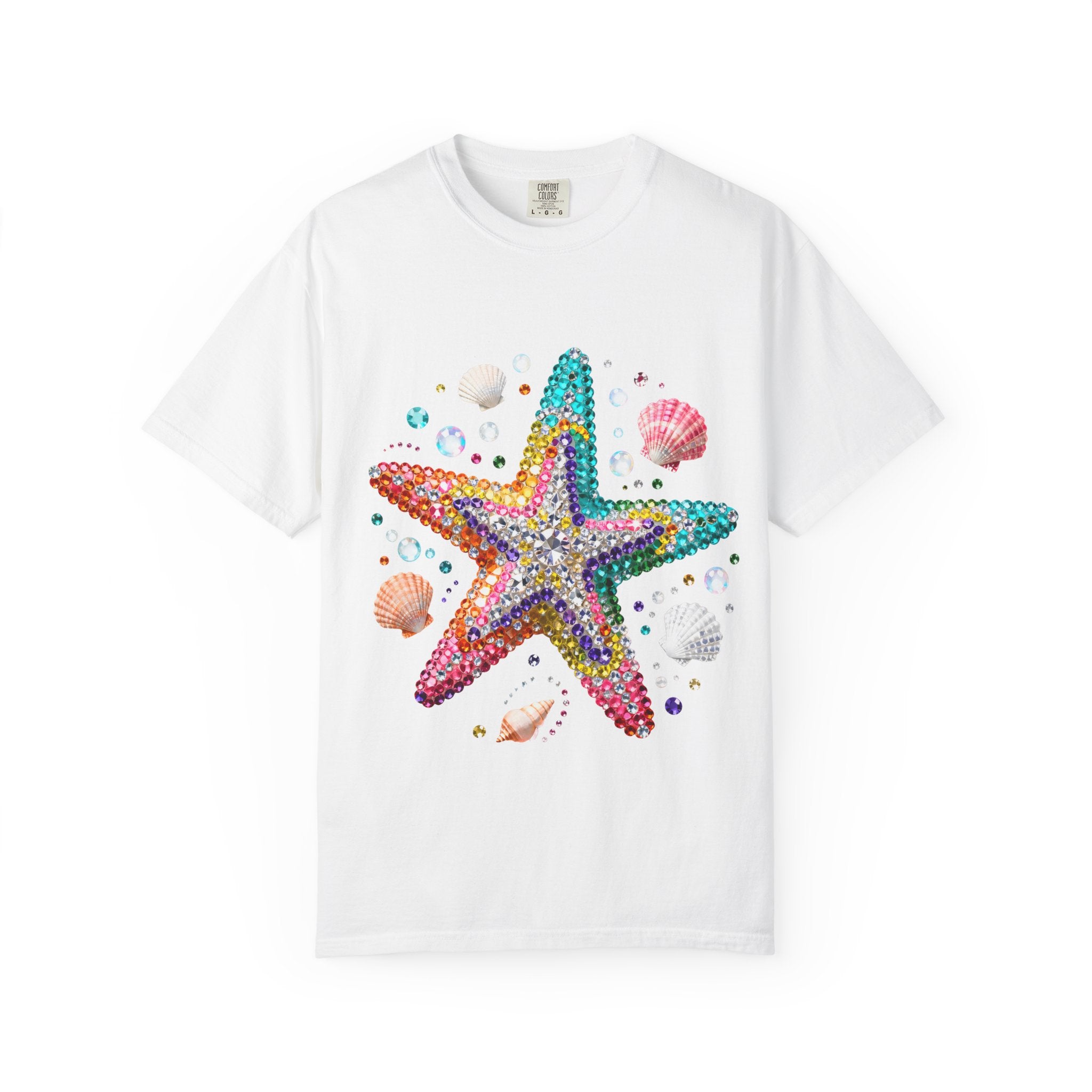 Jeweled Starfish Tee - Comfort Colors