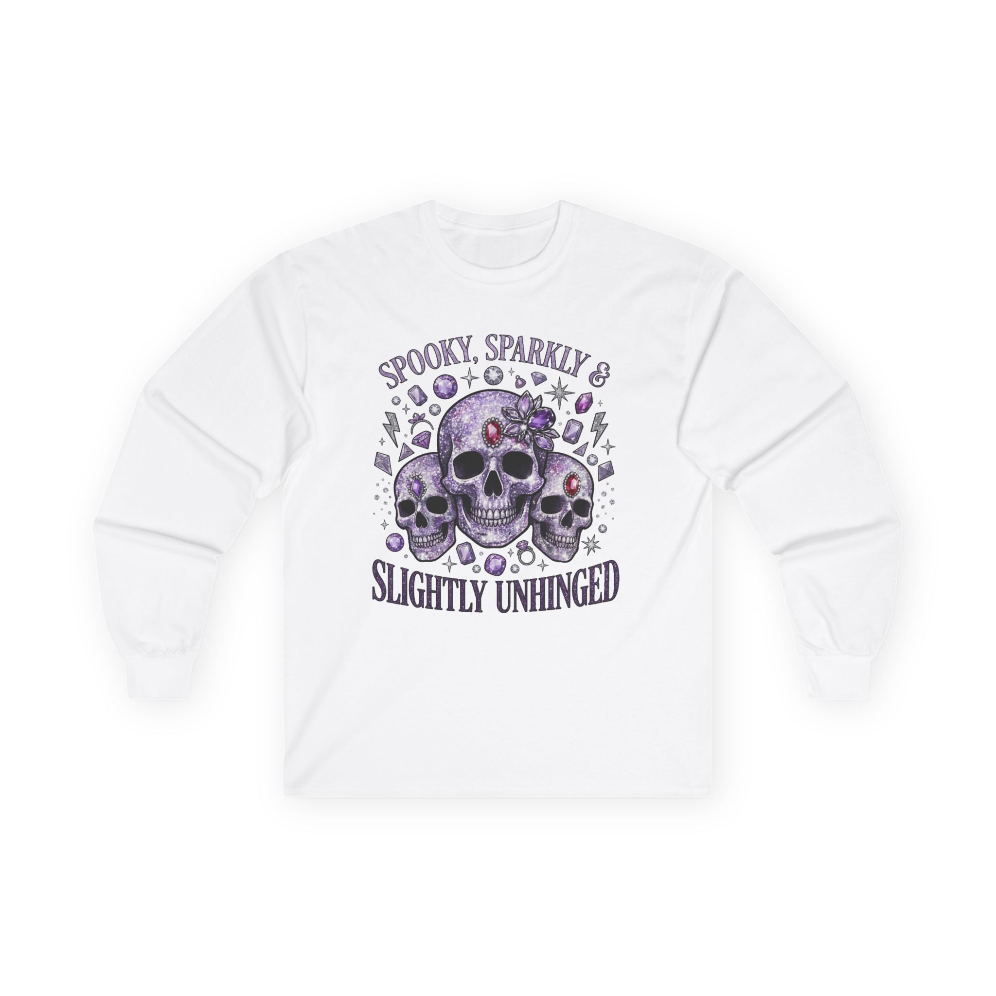 Spooky and Sparkly Long Sleeve Tee - Gildan