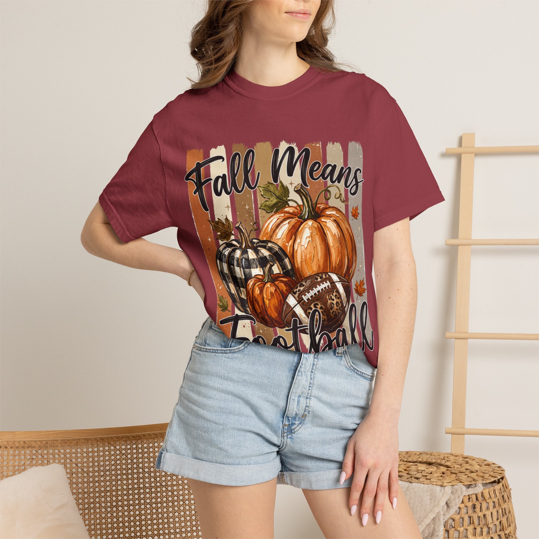 Fall Means Football Tee - Comfort Colors