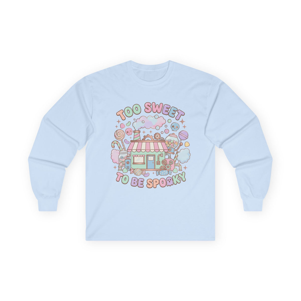 Too Sweet To Be Spooky Long Sleeve Tee - Gildan