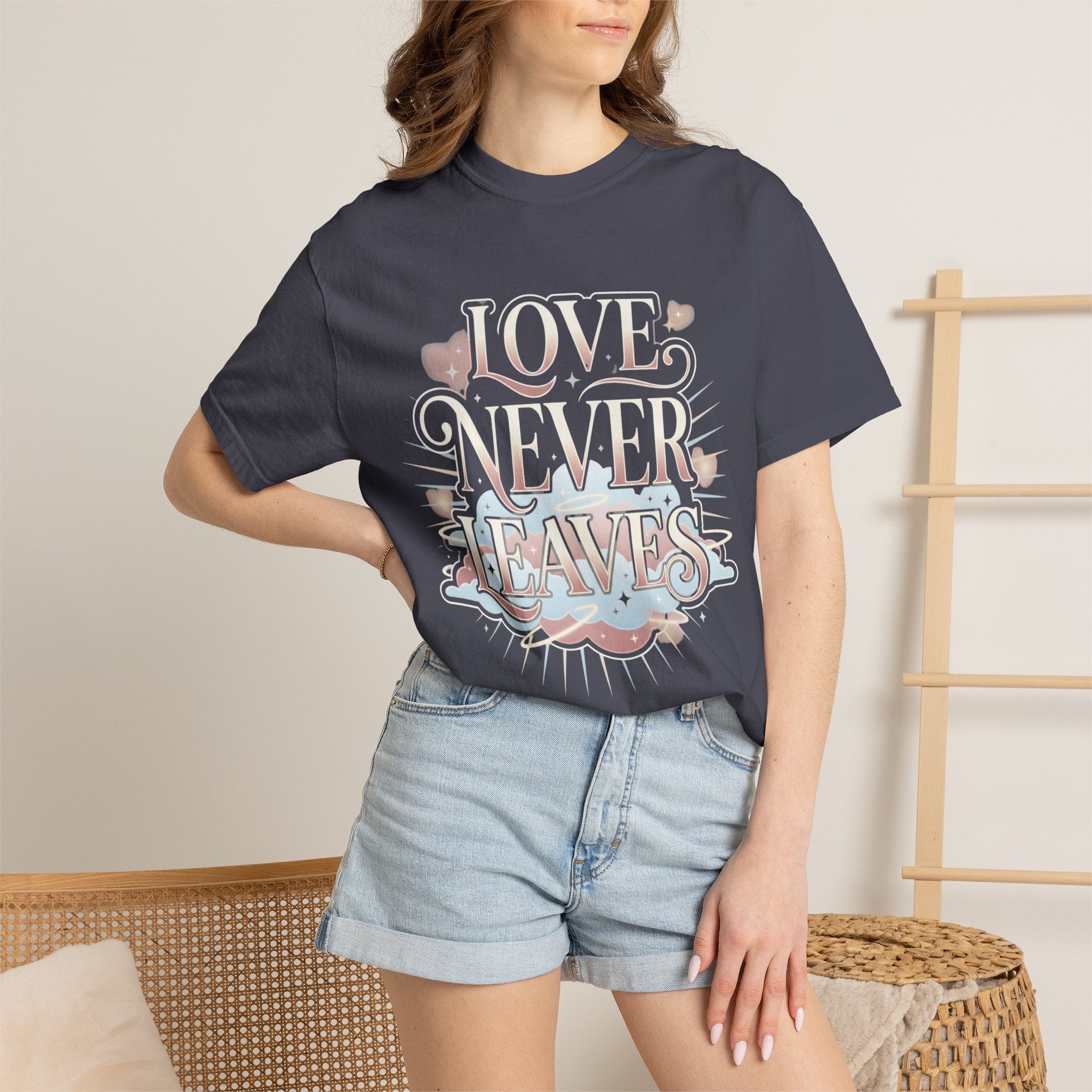 Love Never Leaves Tee - Comfort Colors
