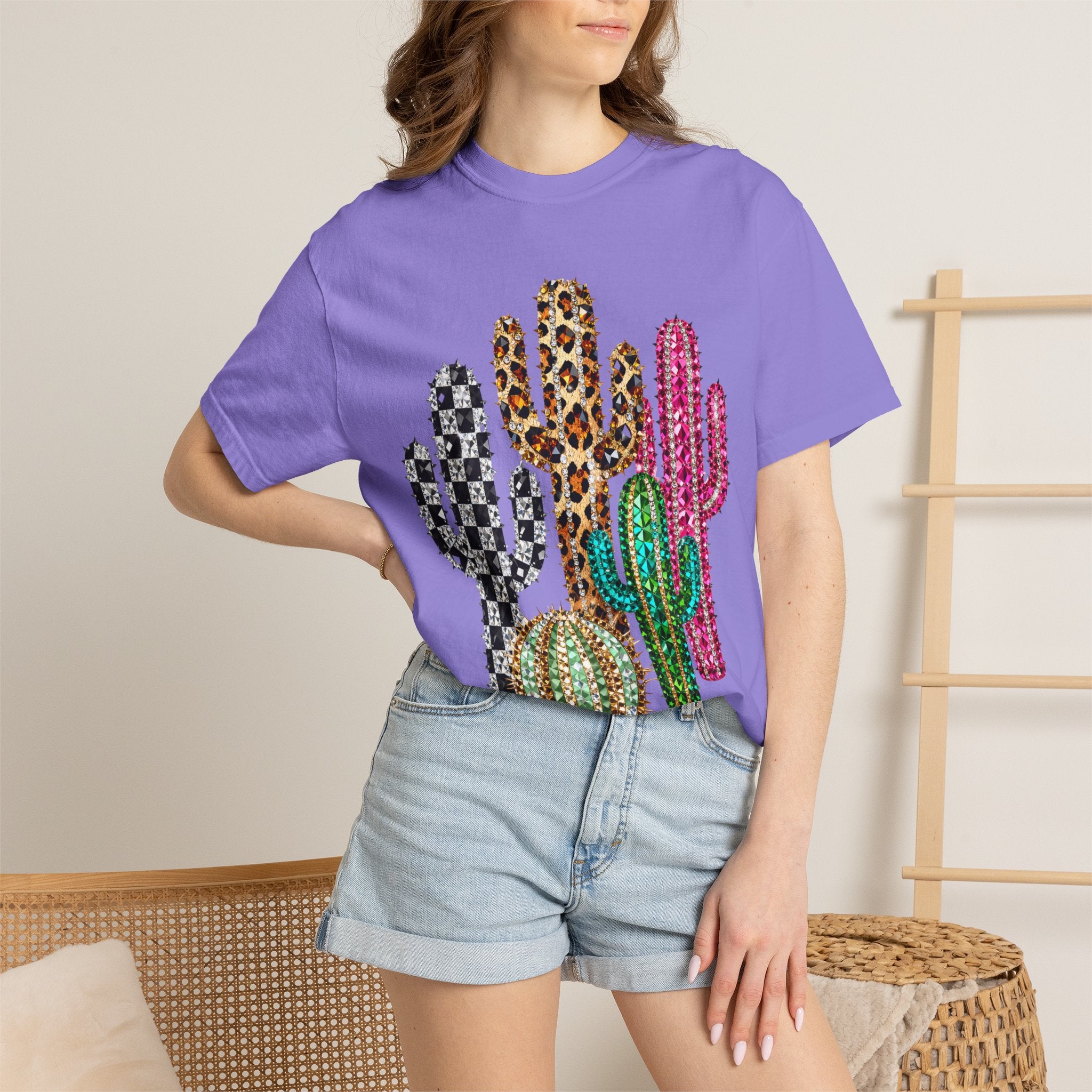 The Jeweled Cactus Tee - Comfort Colors