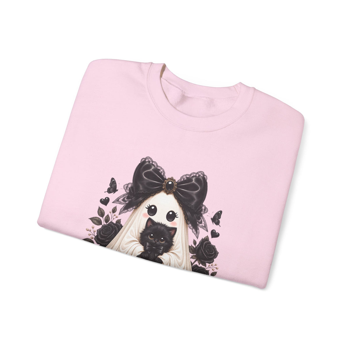 Lace Kitten Ghost Sweatshirt - Gildan