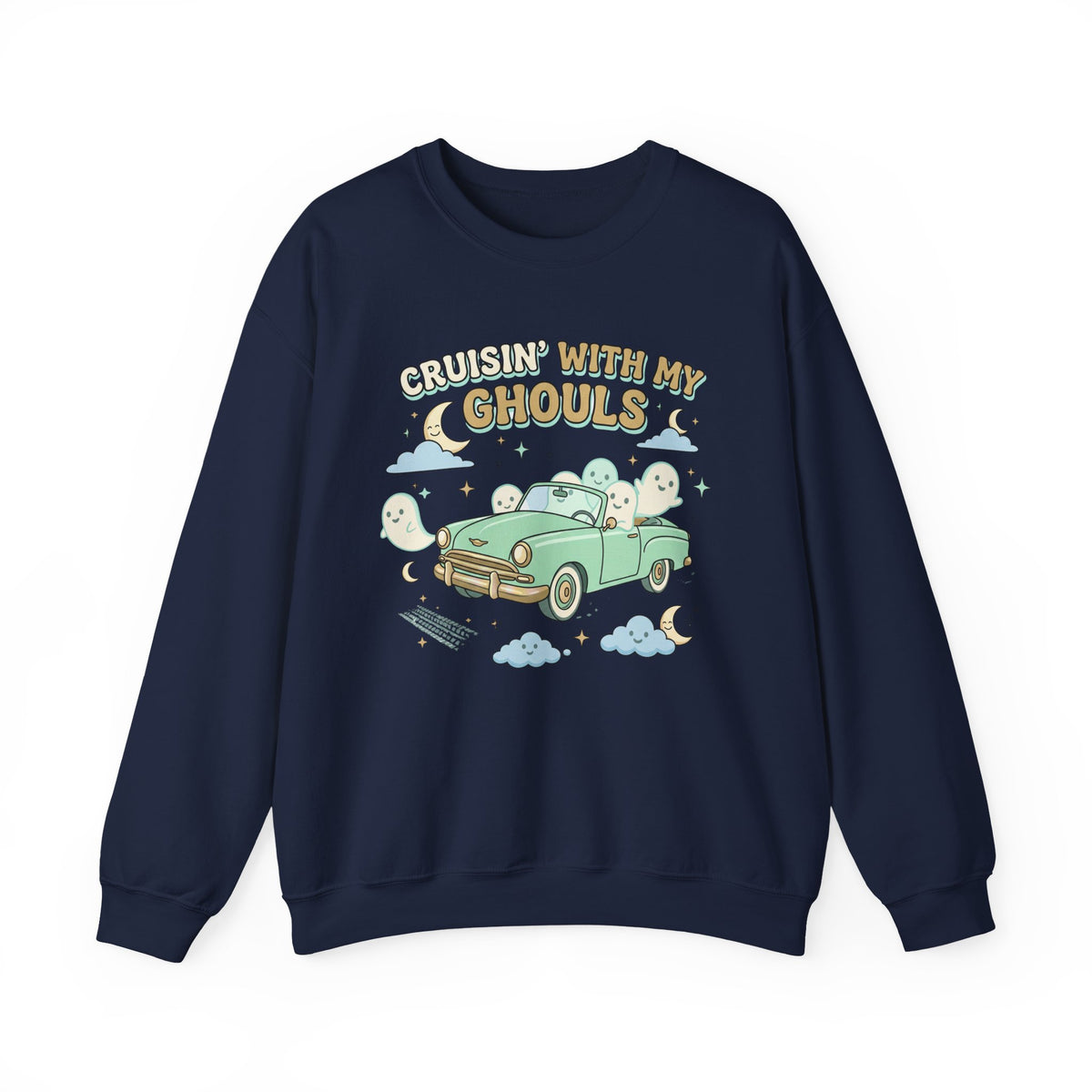 Cruisin' With My Ghouls Sweatshirt - Gildan