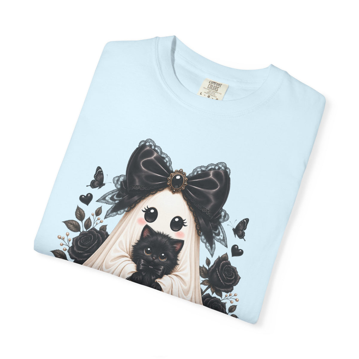 Lace Kitten Ghost Tee - Comfort Colors