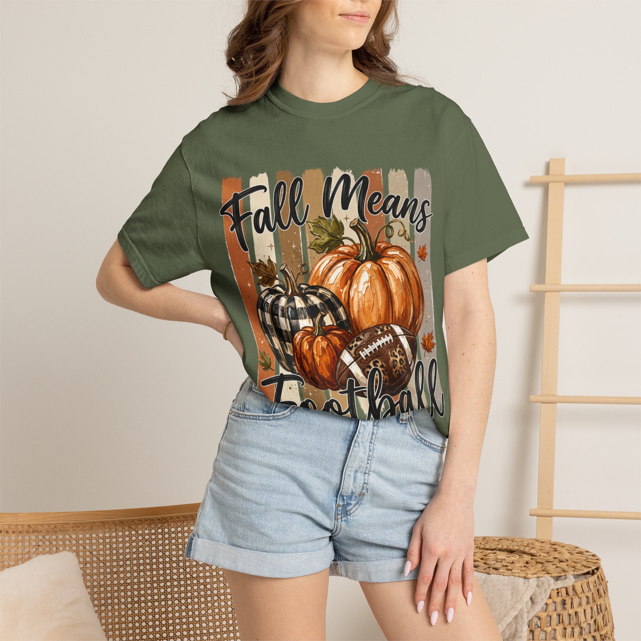 Fall Means Football Tee - Comfort Colors
