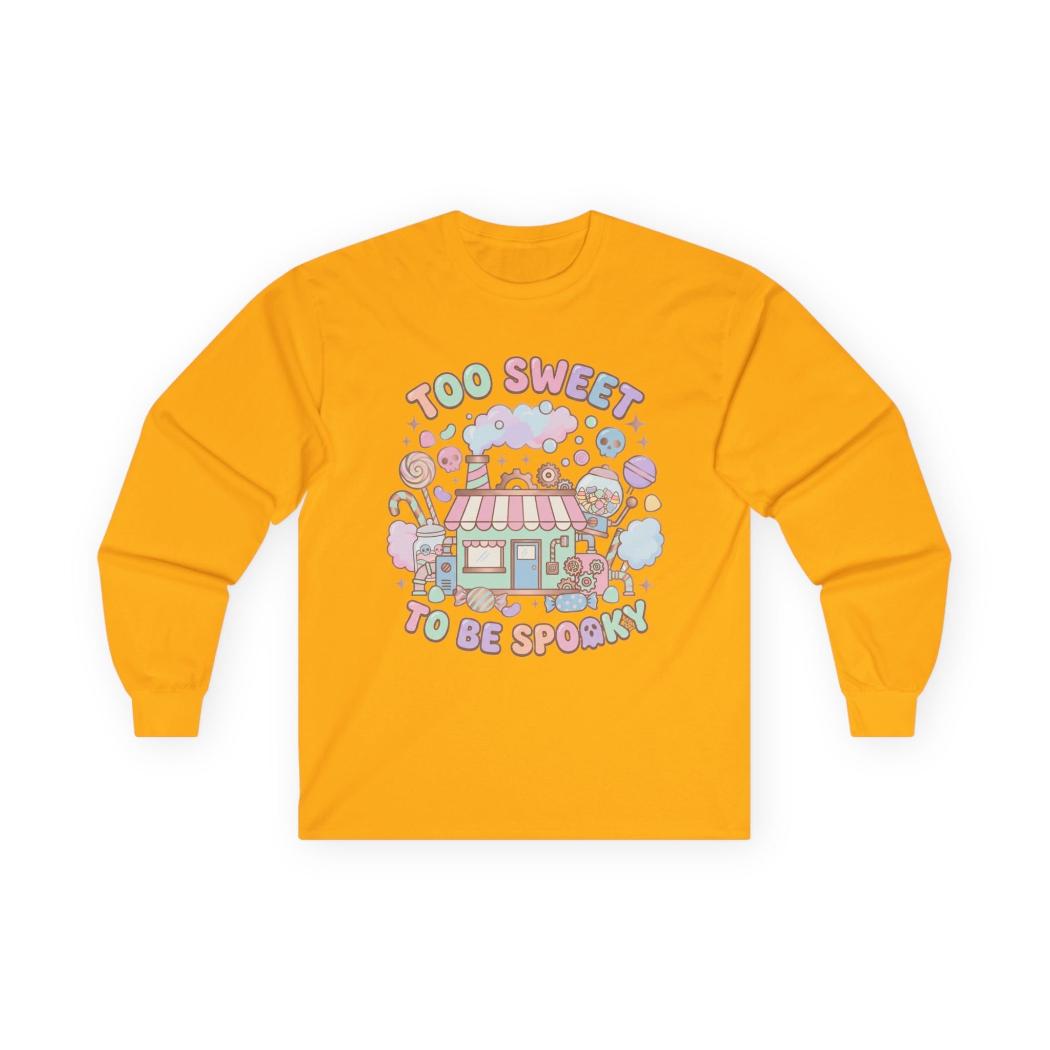 Too Sweet To Be Spooky Long Sleeve Tee - Gildan