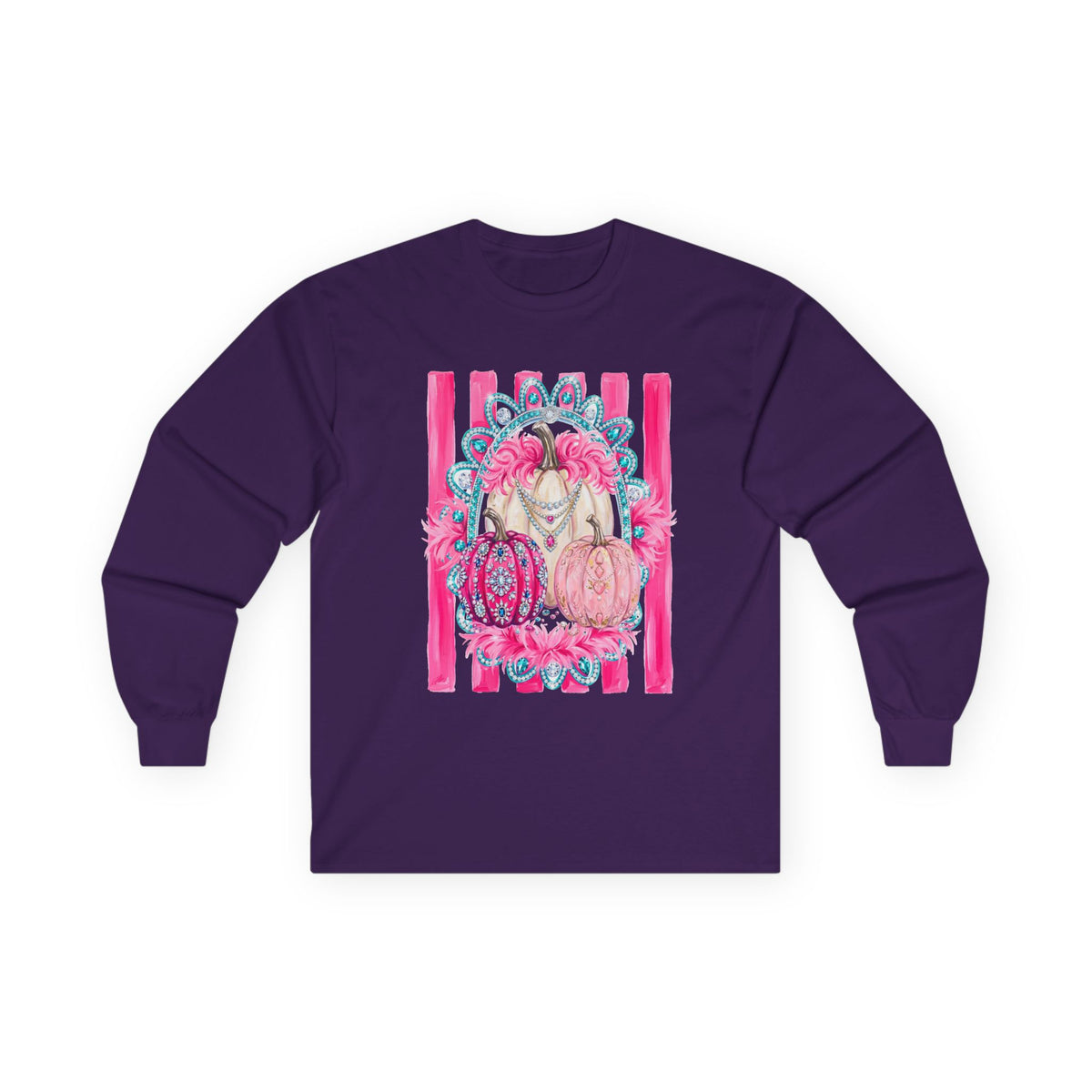 Pink Pumpkins Glam Long Sleeve - Gildan