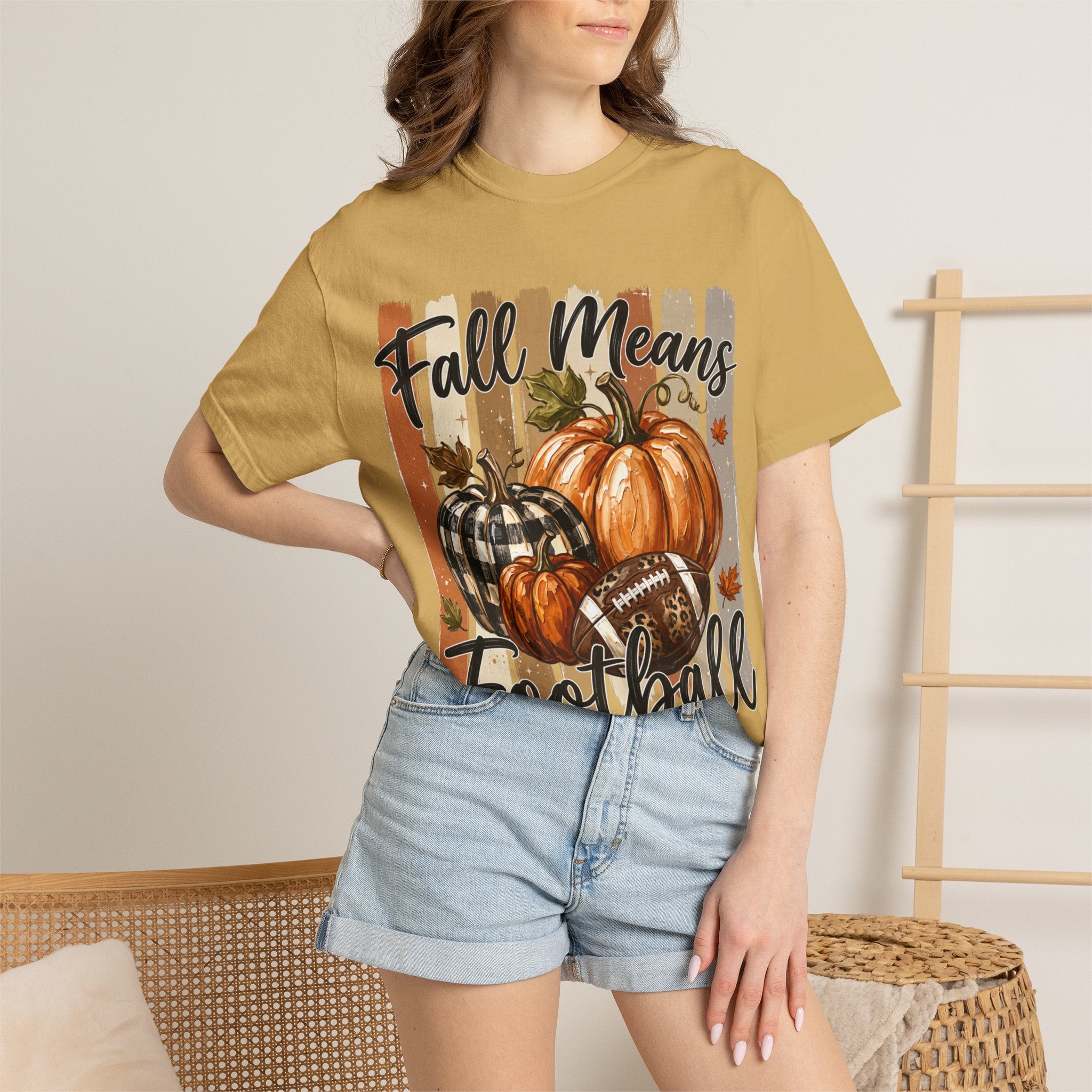 Fall Means Football Tee - Comfort Colors